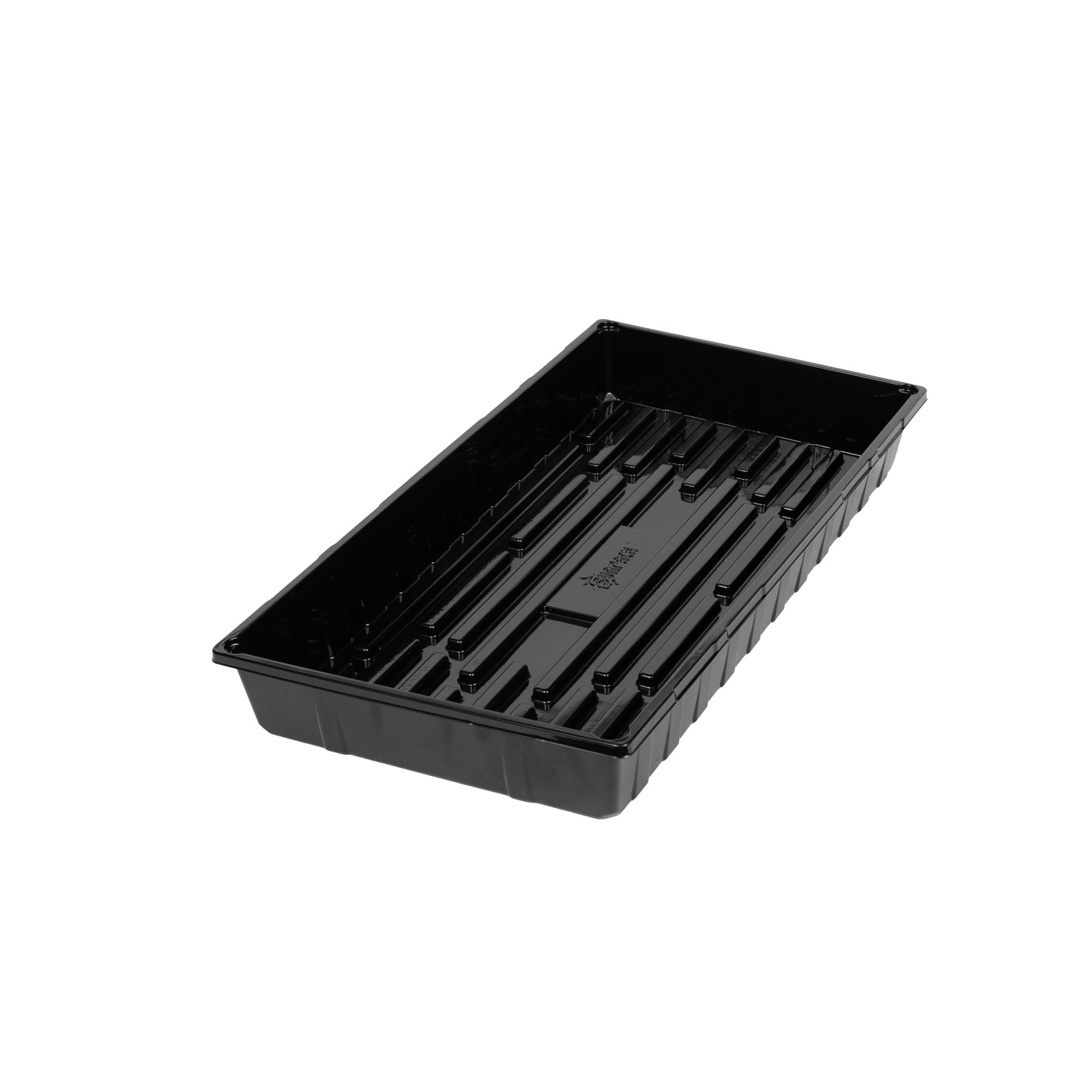 SUNPACK 10” x 20” Indoor Gardening Extra Strength Plastic Seeding Tray for Greenhouses, Black, 2.5"