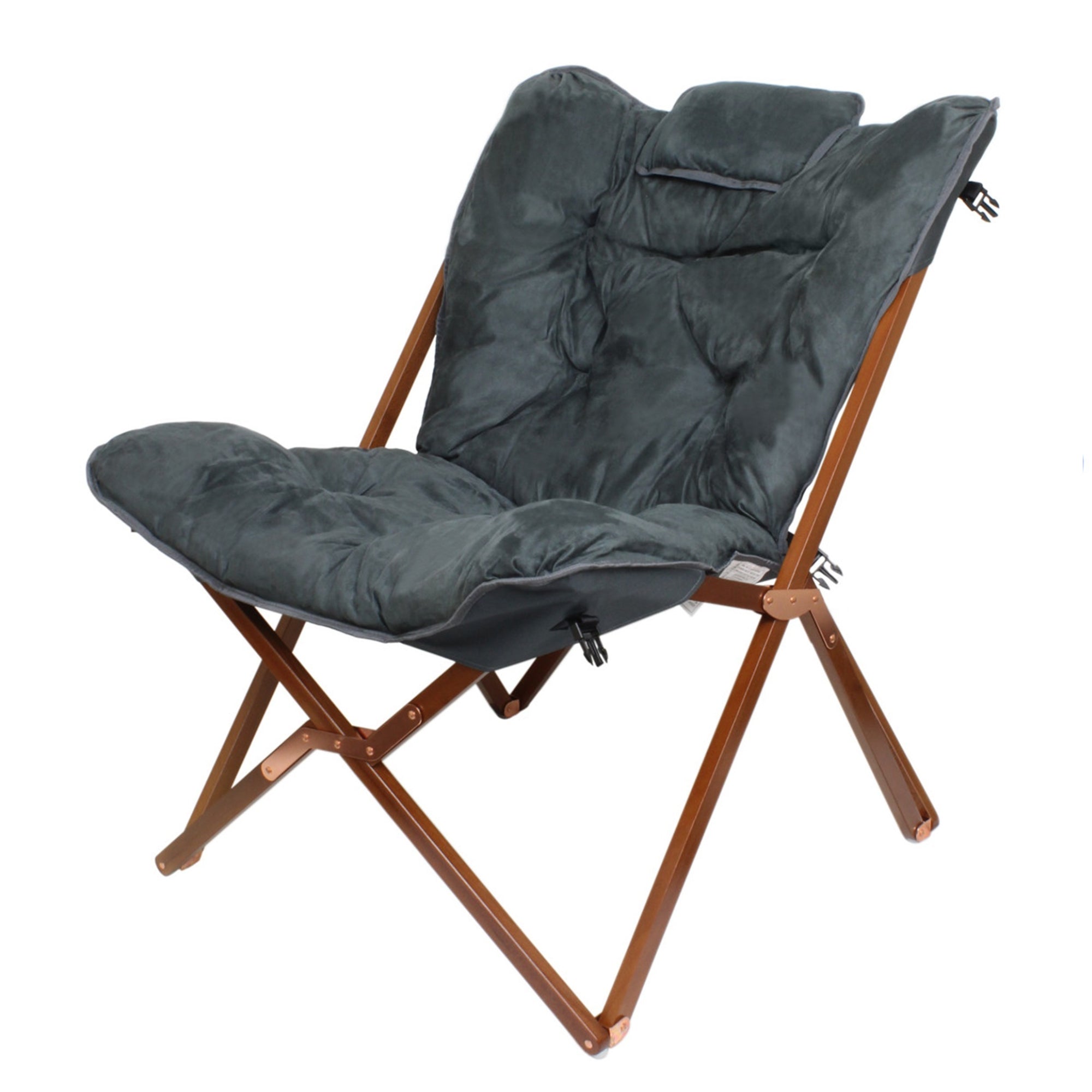 Zenithen Indoor Wood Butterfly Folding Accent Chair For Dorms, Bedrooms, and Living Rooms