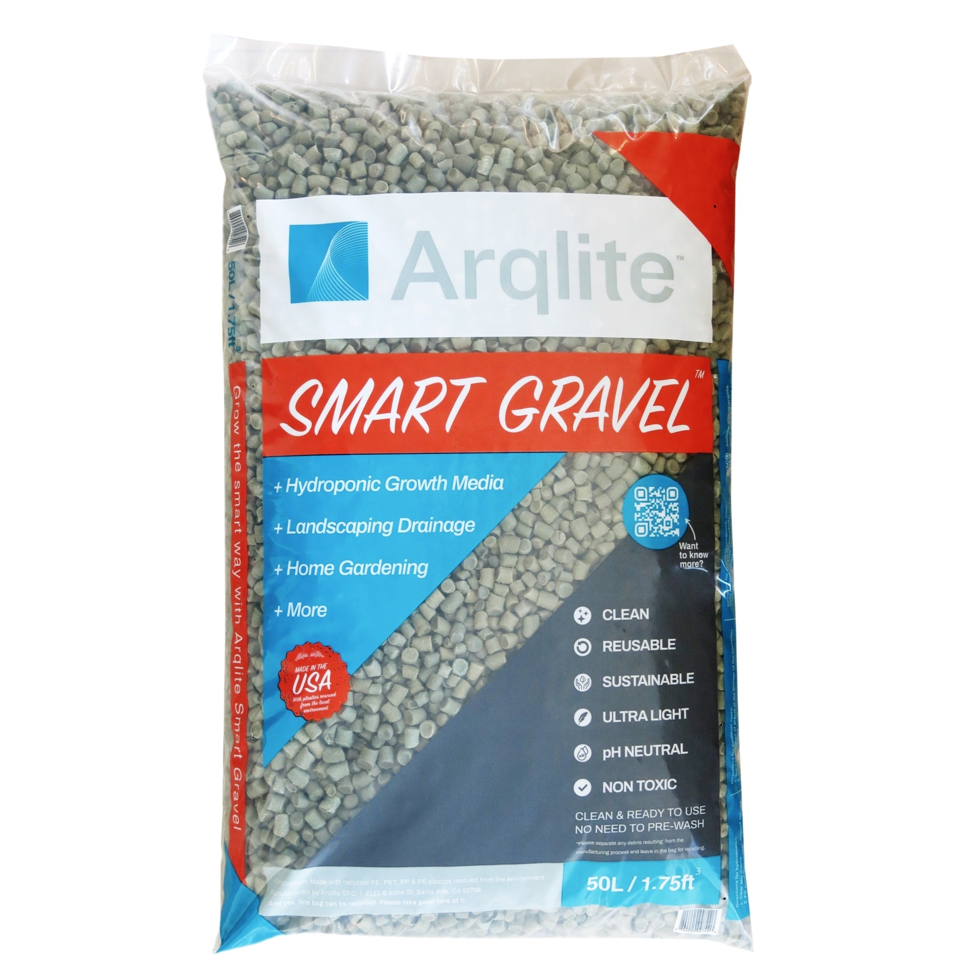 ARQLITE Smart Gravel Hydroponic Growth Media - Dust-Free, Reusable Substrate for Hydroponics & Aeroponics