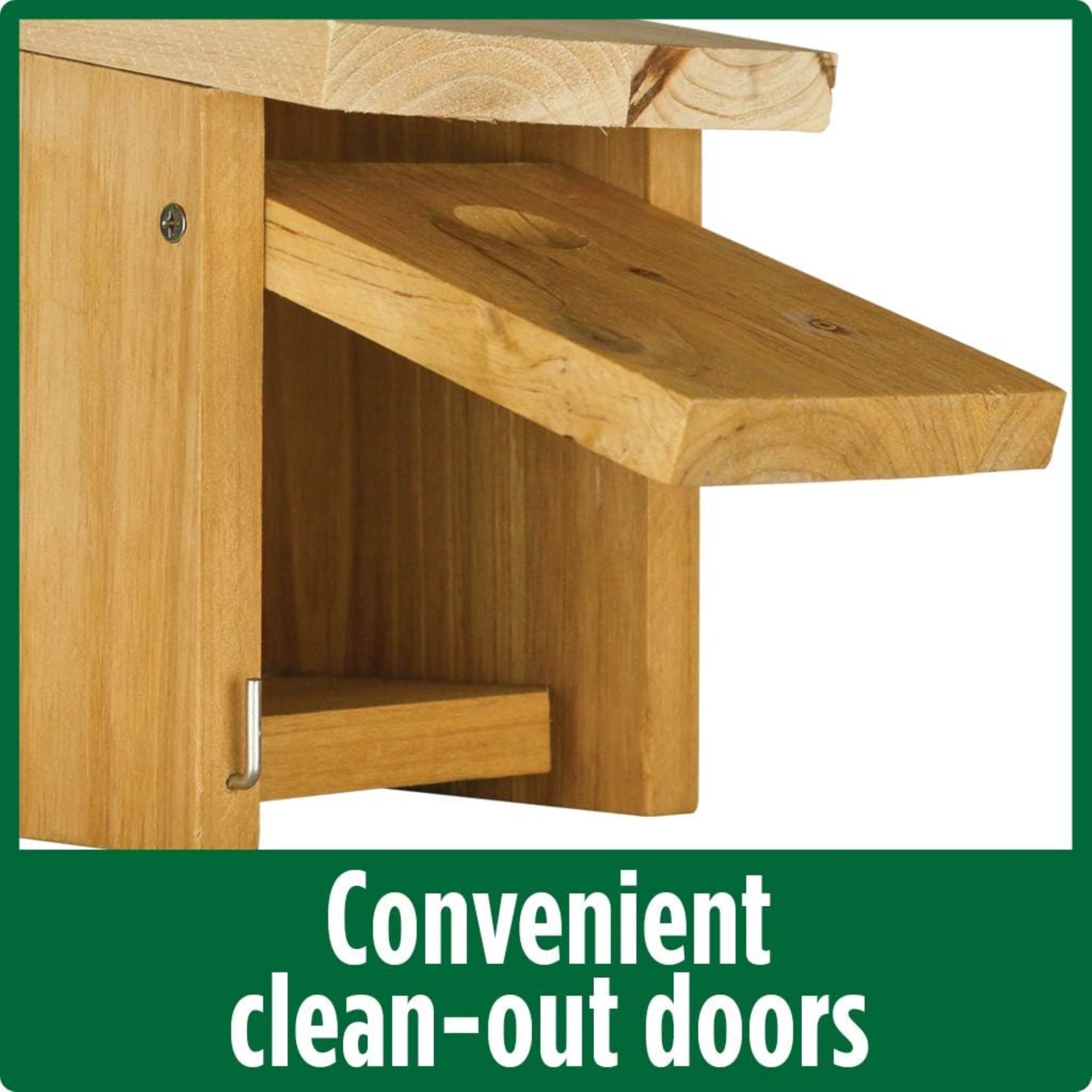 Wild Wings Cedar Box Wren House – Durable Cedar Shelter for Wrens & Chickadees with Easy-Clean Access and Air Ventilation