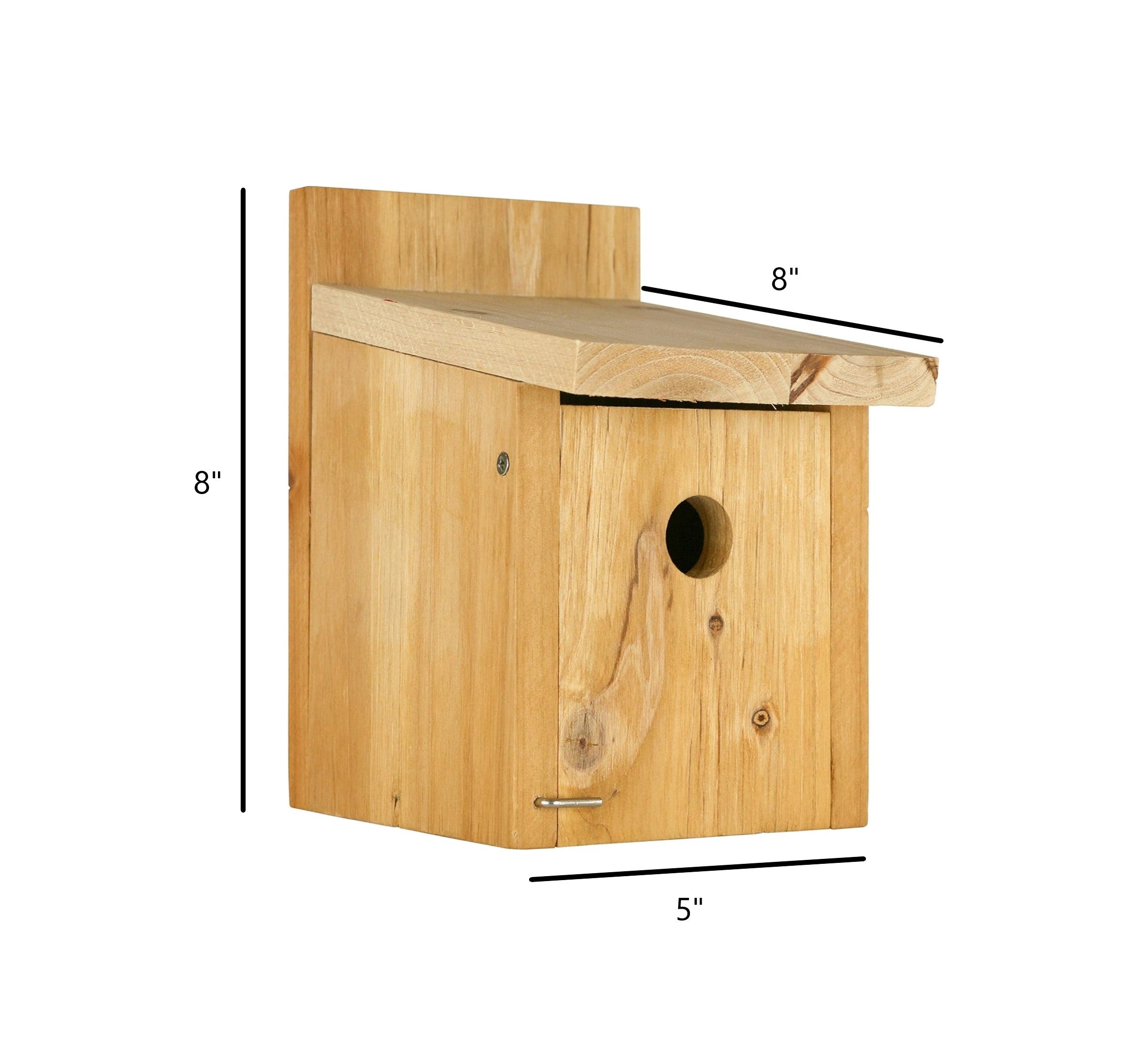 Wild Wings Cedar Box Wren House – Durable Cedar Shelter for Wrens & Chickadees with Easy-Clean Access and Air Ventilation