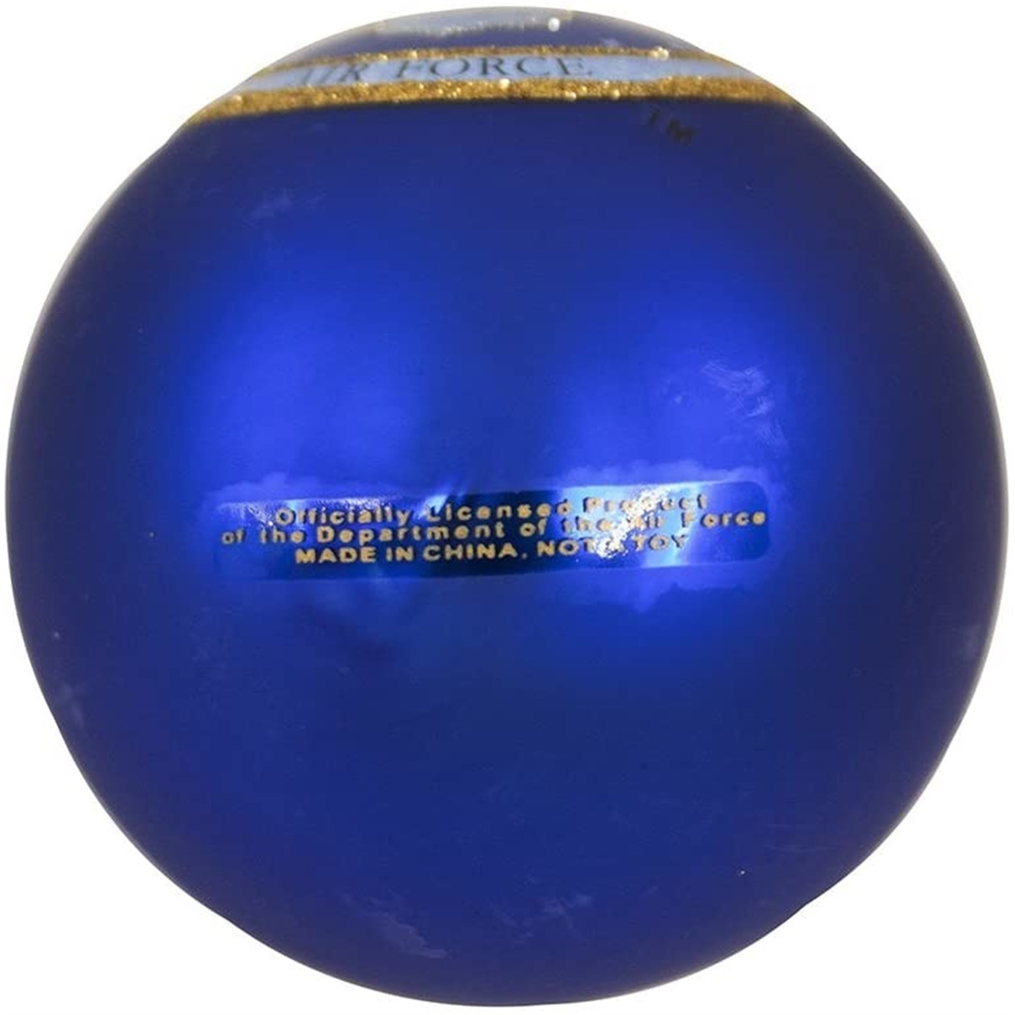 Kurt Adler Two-Sided Glass Ball Ornament, United States Navy Emblem, 3"