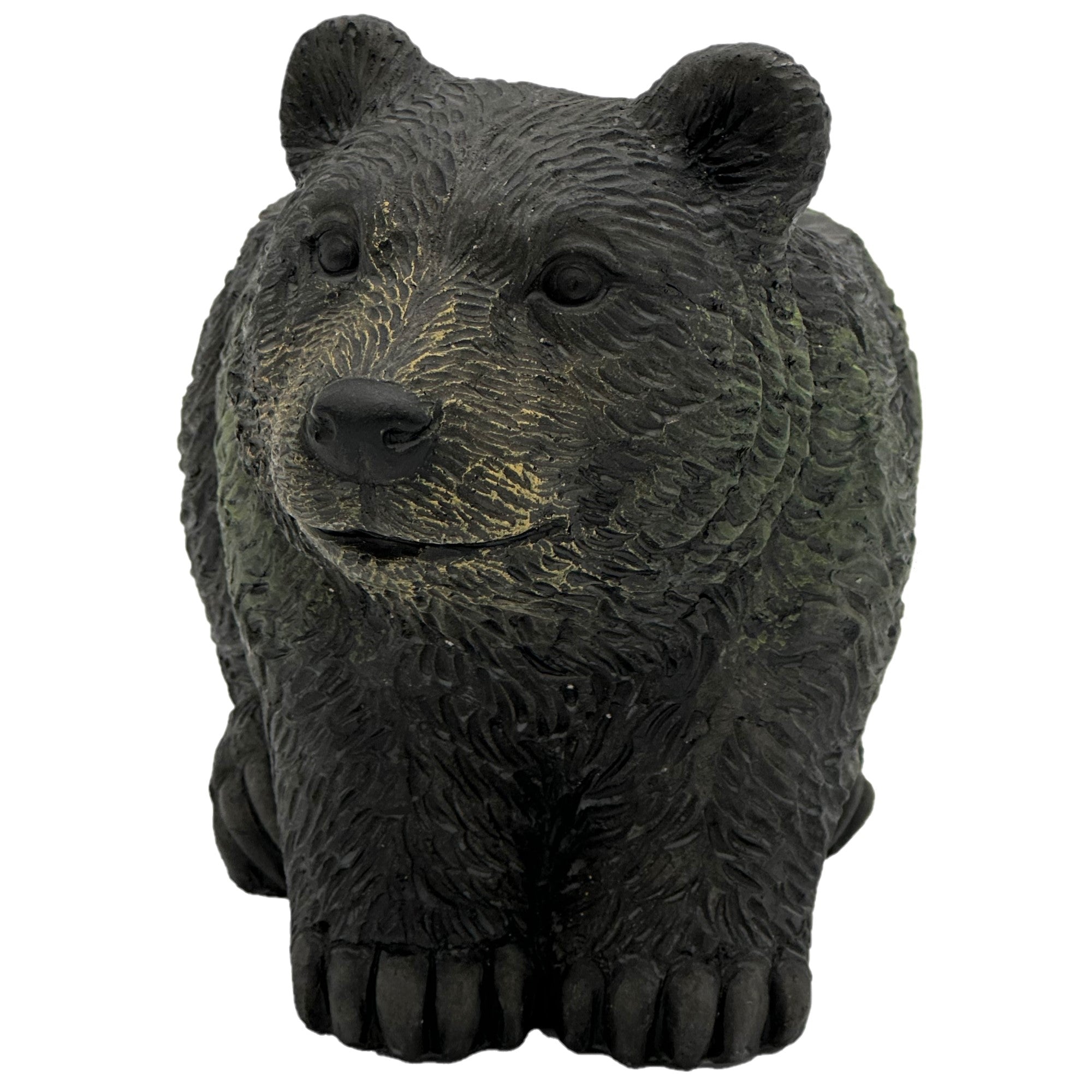 Classic Home and Garden Cement Buddies Indoor/Outdoor Planter with Drainage Hole, Bear Cub — Dark Brown, 7”