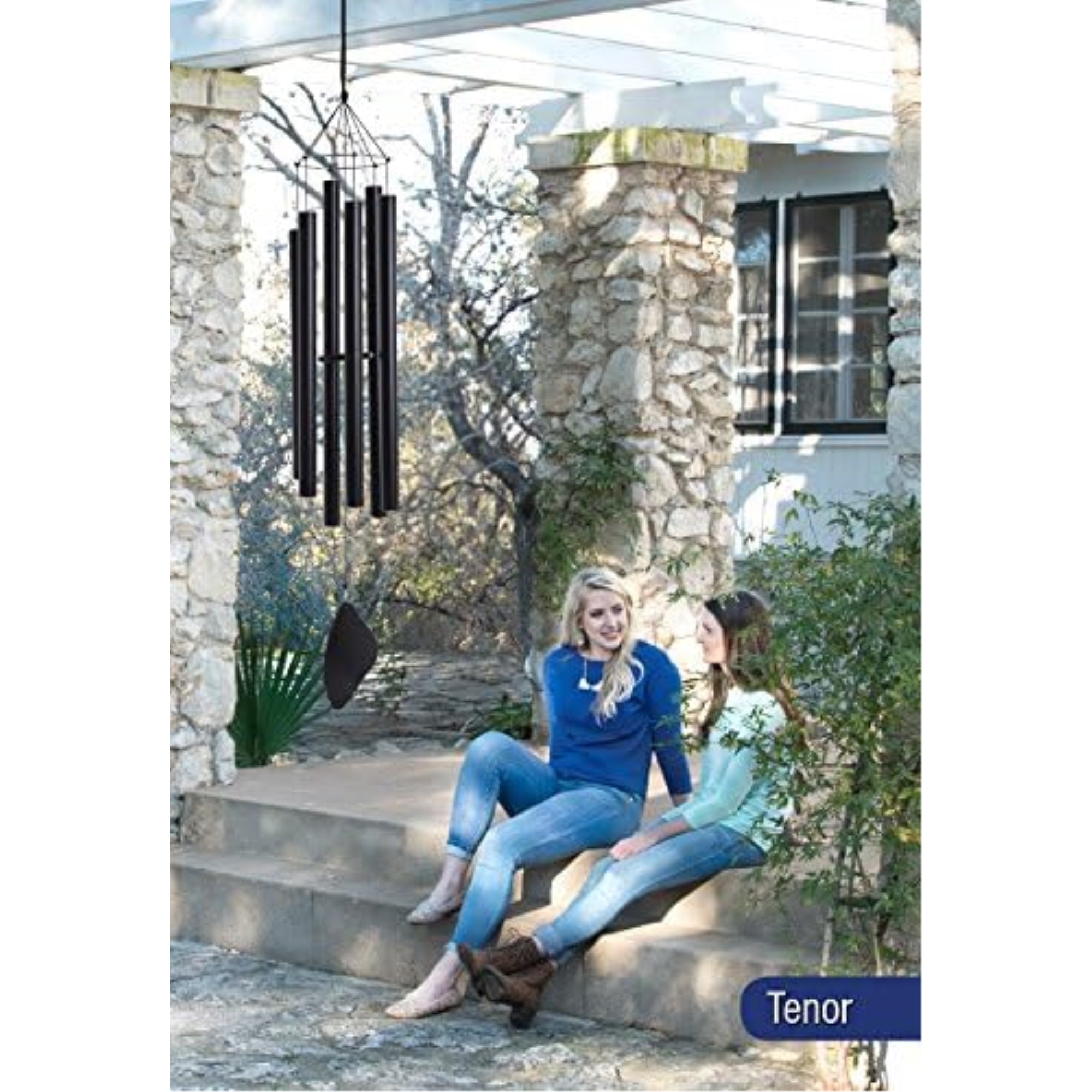 Music of the Spheres Pentatonic Tenor, Medium-Large Handcrafted, Precision Tuned, Weather Resistant Unique Outdoor Wind Chime, 60"