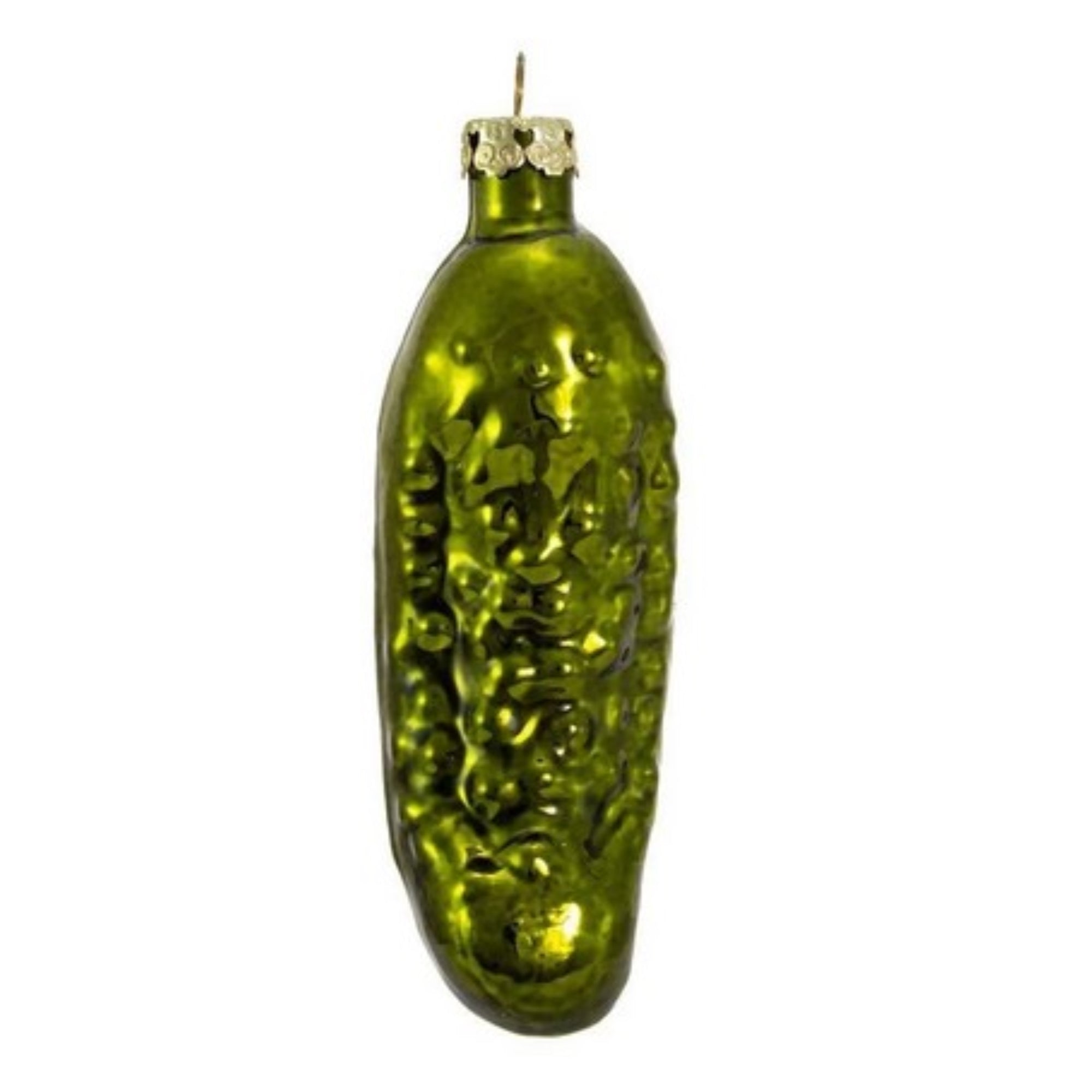 Kurt Adler Glass Ornament for Christmas Tree, Green Pickle