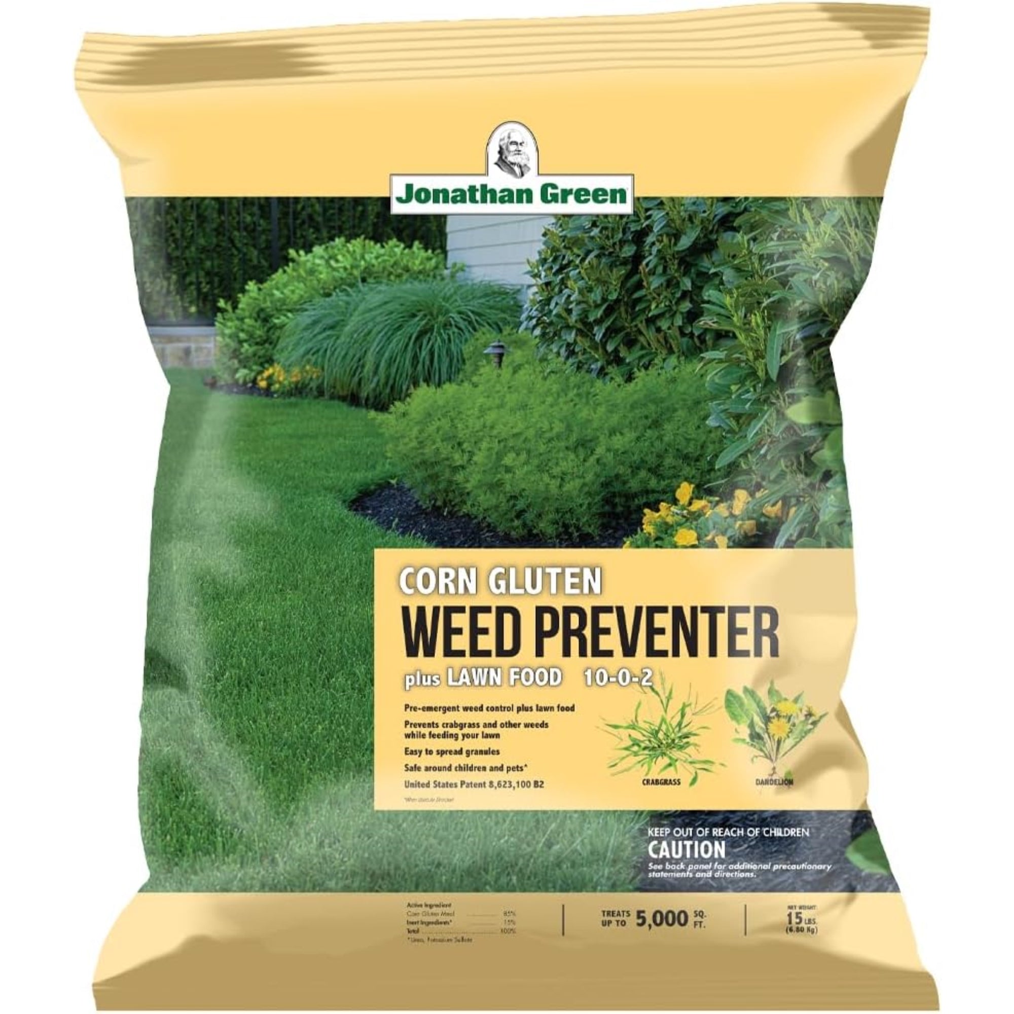 Jonathan Green Corn Gluten Weed Preventer Plus Lawn Food, 15lb, 5,000 sq ft