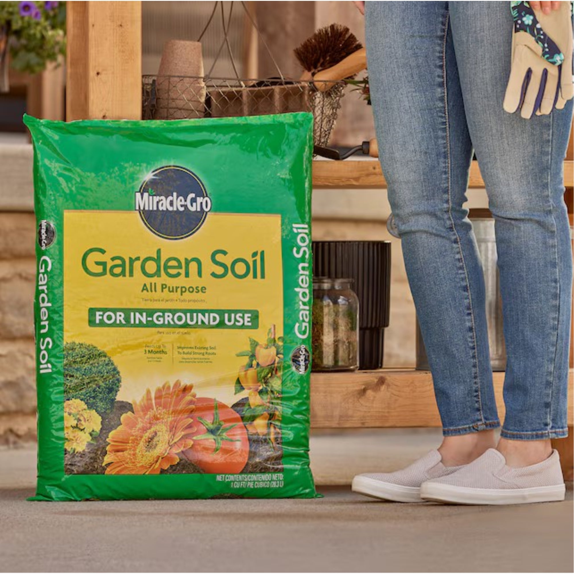 Miracle-Gro All Purpose Garden Soil for In-Ground Use, 1 cu ft