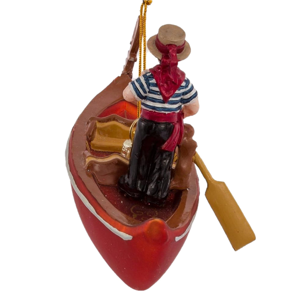 Kurt Adler Noble Gems Glass Ornament for Christmas Tree, Venetian Gondola
