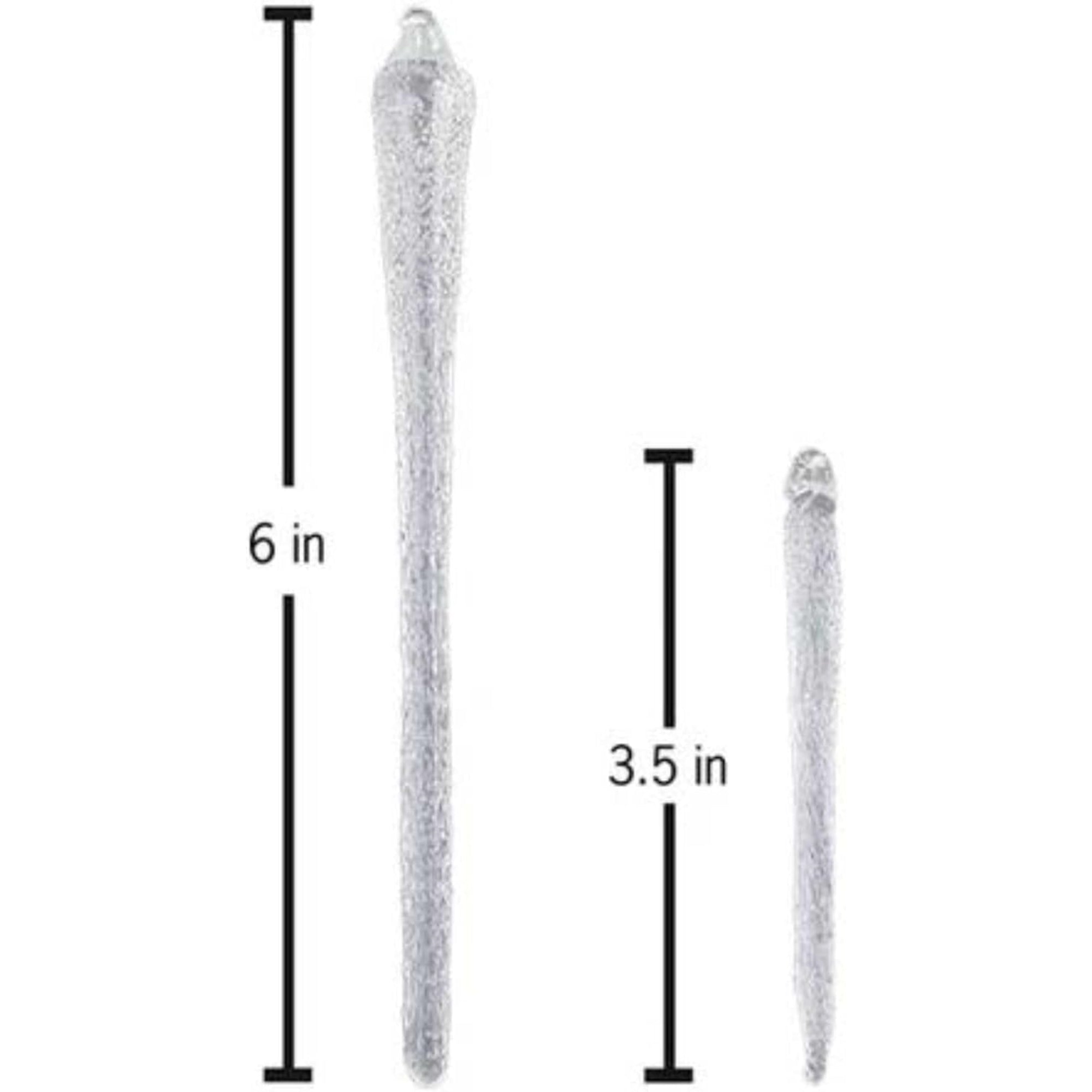 Old World Christmas Blown Glass Ornament for Christmas Tree, Frosty Glass Icicles 24Pc (with OWC Gift Box)