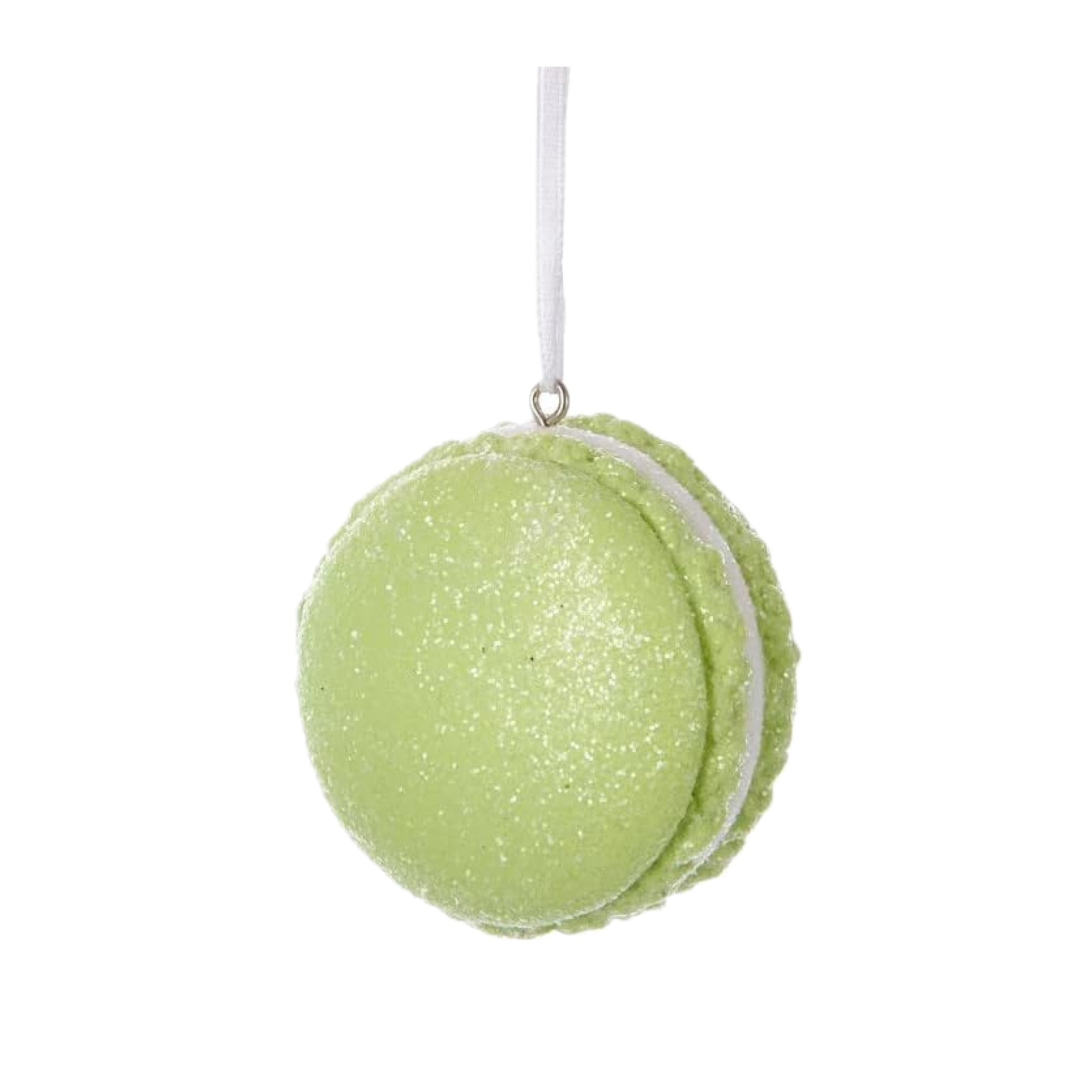 Kurt Adler Pastel Glittered Macaroon Christmas Ornament, Assorted Colors (Pack of 3)