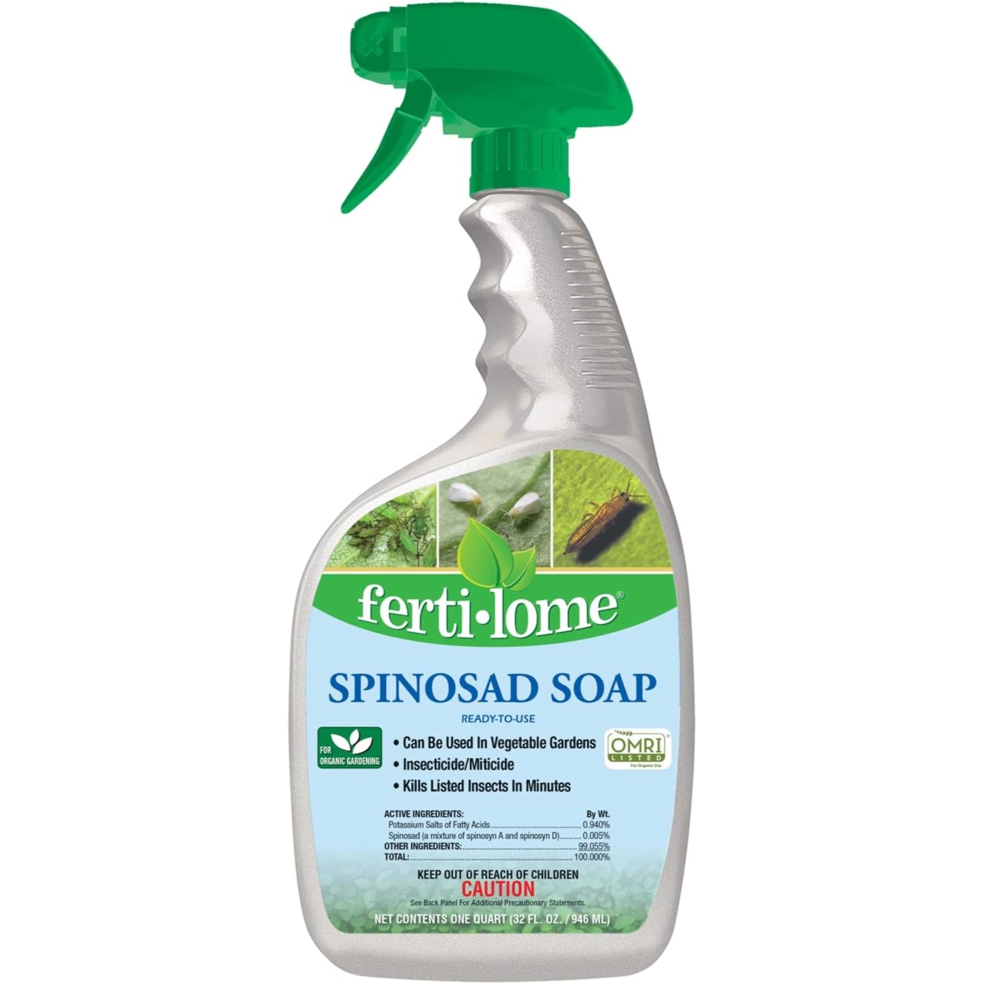 Fertilome Ready to Use Spinosad Soap Insecticide and Miticide Spray, 32 fl oz