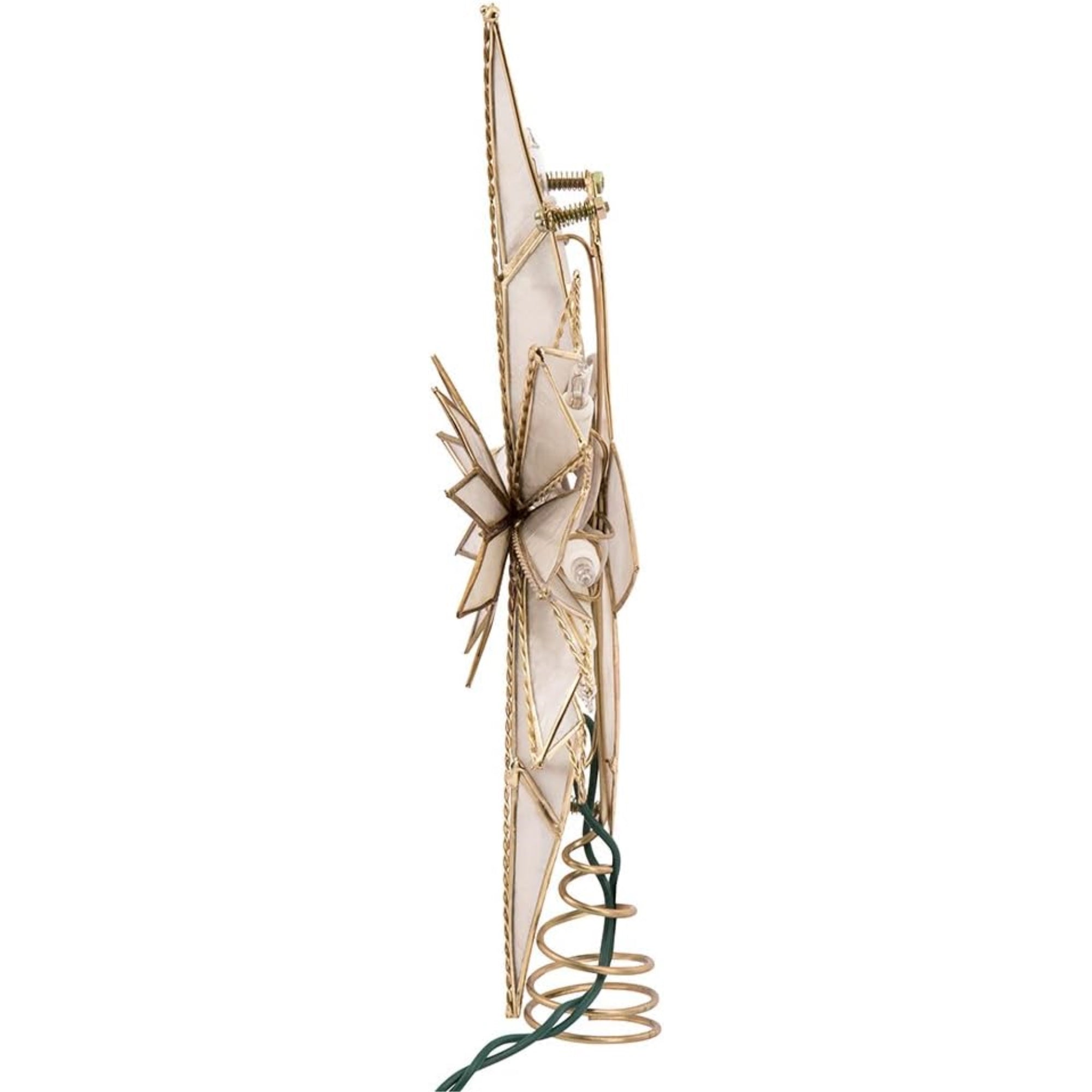 Kurt Adler 8-Point UL 10-Light Capiz Bethlehem Star Treetop, 10.5"