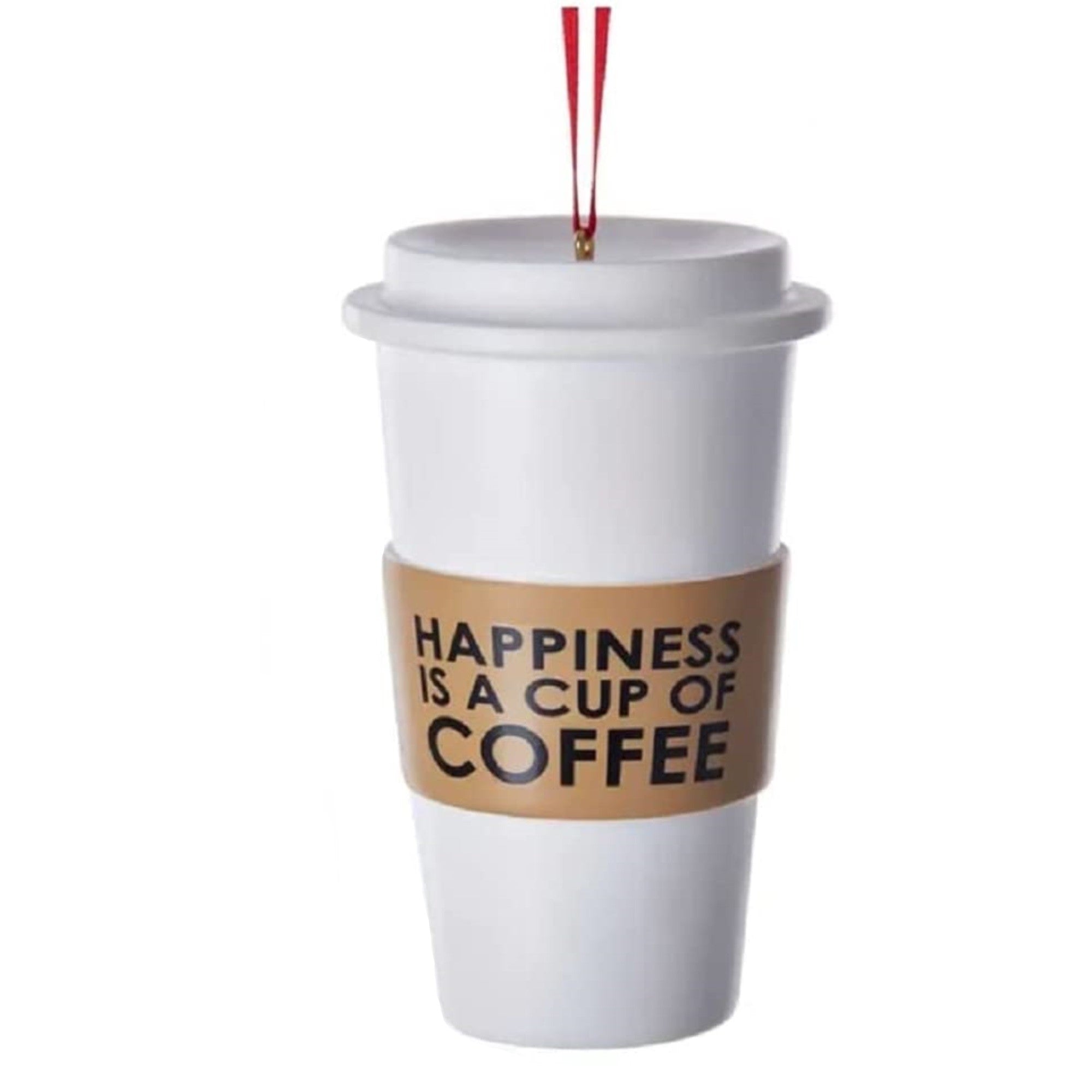 Kurt Adler Resin Ornament for Christmas Tree, Cup of Coffee