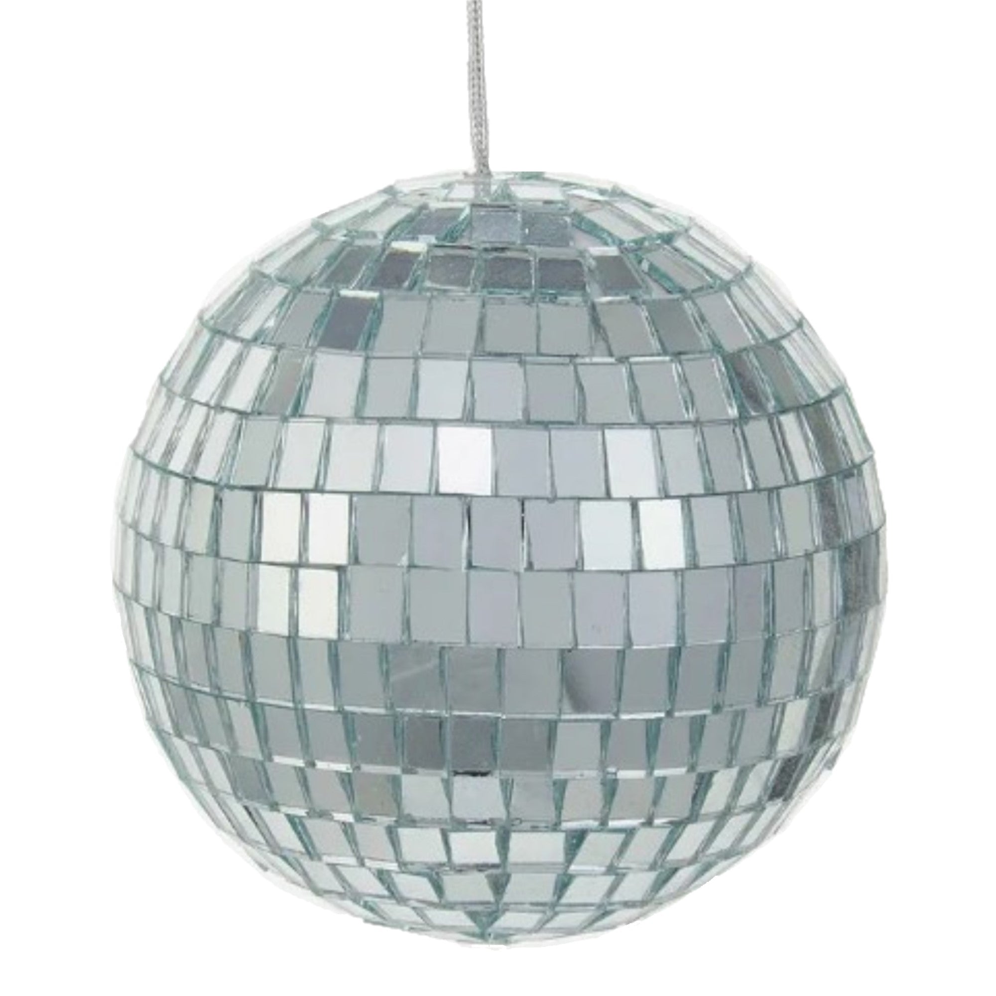 Kurt Adler Glass Ball Ornaments, Mirrored Disco Ball, 4-Piece Set