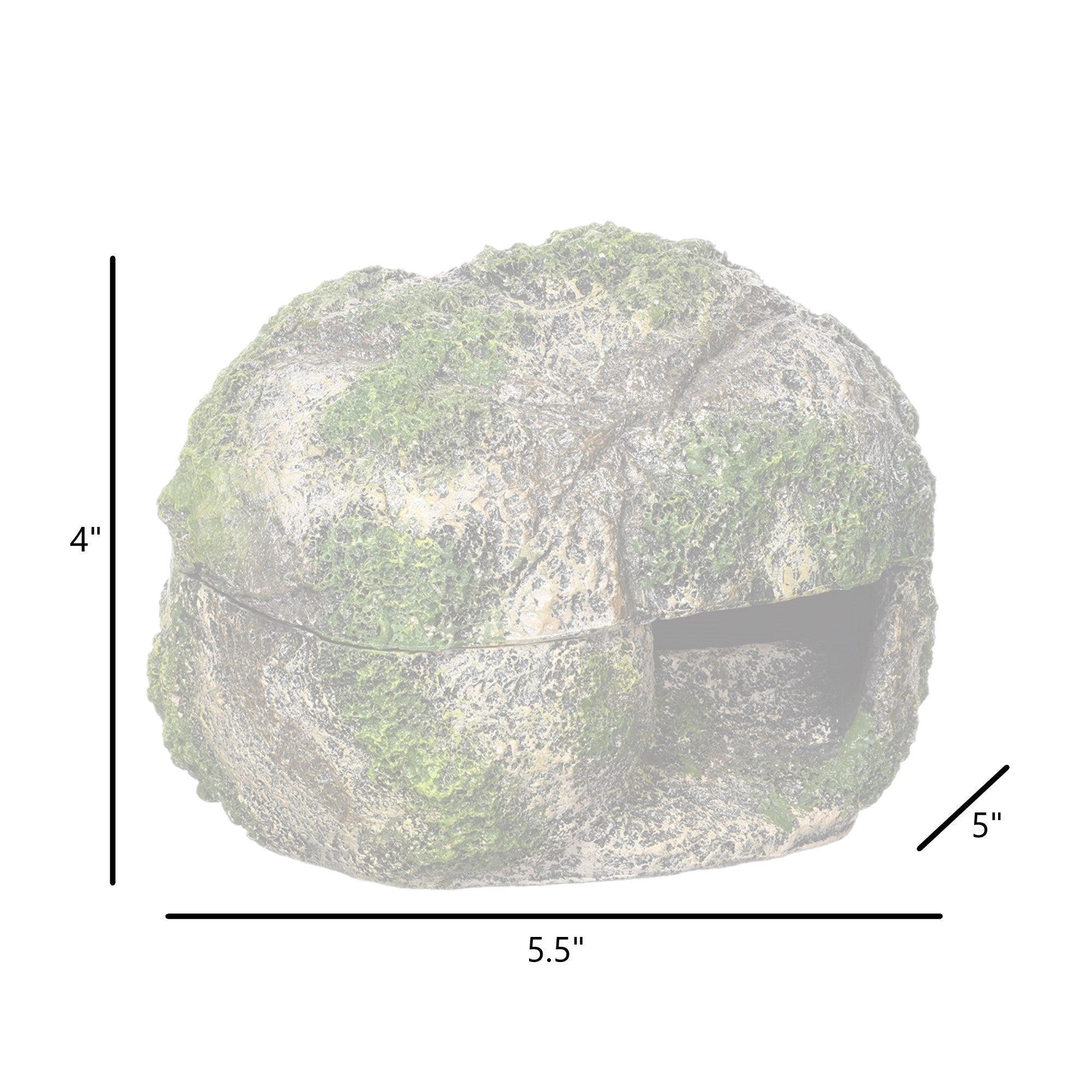 Zilla Reptile Naturalistic Rock Lair Terrarium Decor, Small (5.5" x 5" x 4")