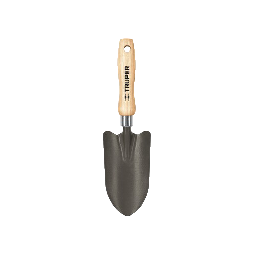 Truper Floral Steel Garden Trowel with Ash Wood Handle, 12"