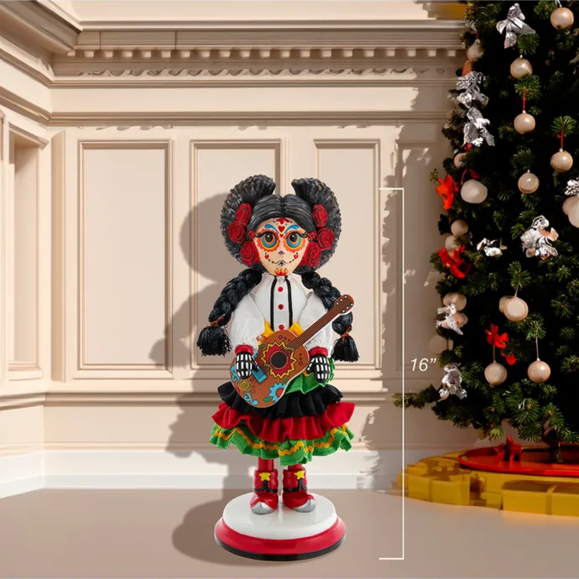 Kurt Adler Hollywood Nutcrackers Collection, Day Of The Dead Girl, 16"
