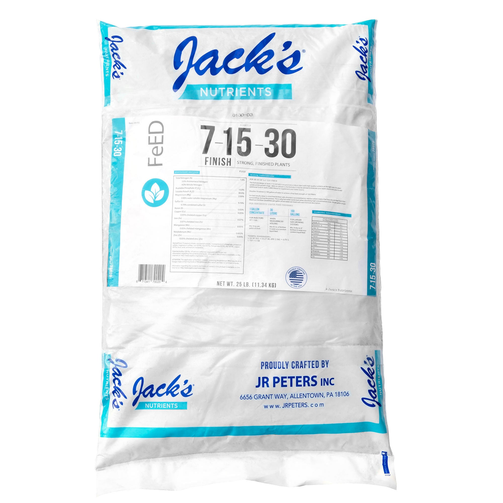 Jack's Nutrients 7-15-30 FINISH FeED Fertilizer