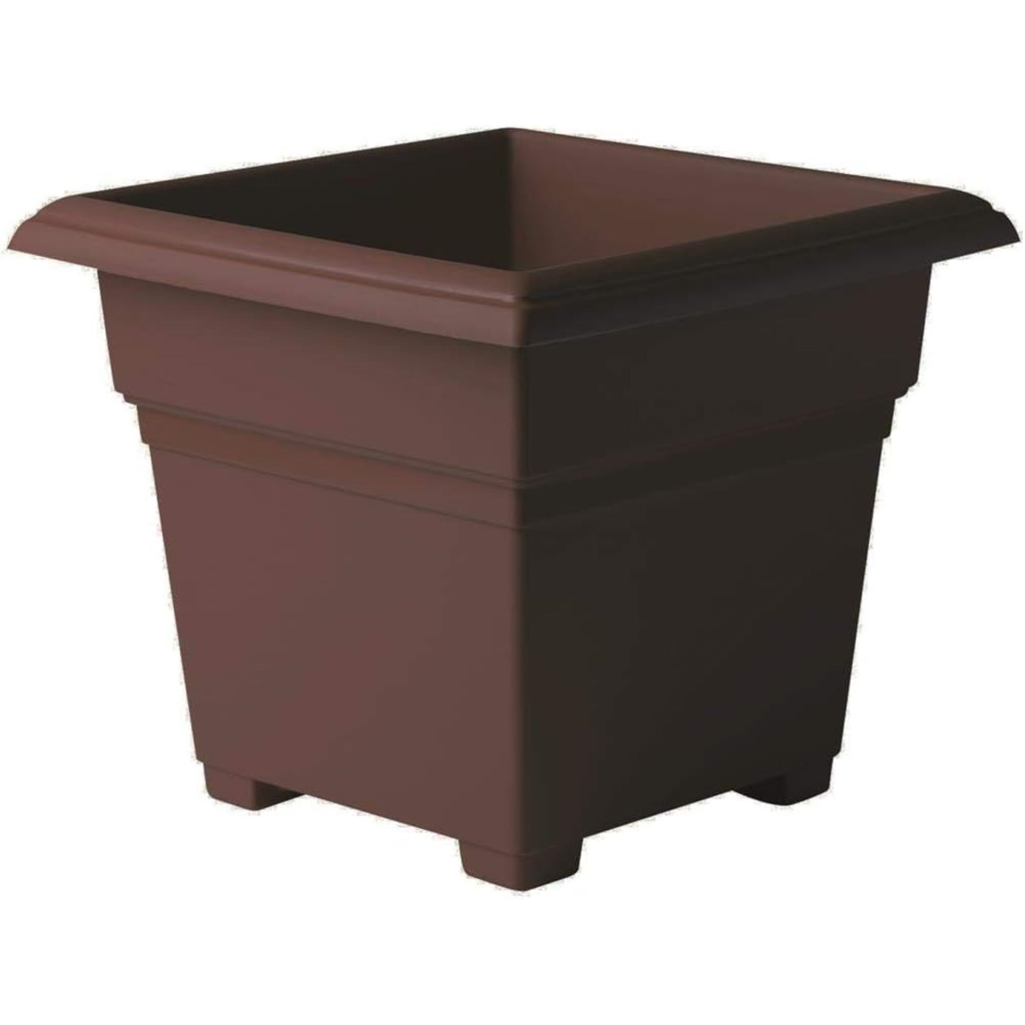 Novelty Countryside Tub Square Plastic Planter, Brown, 18in