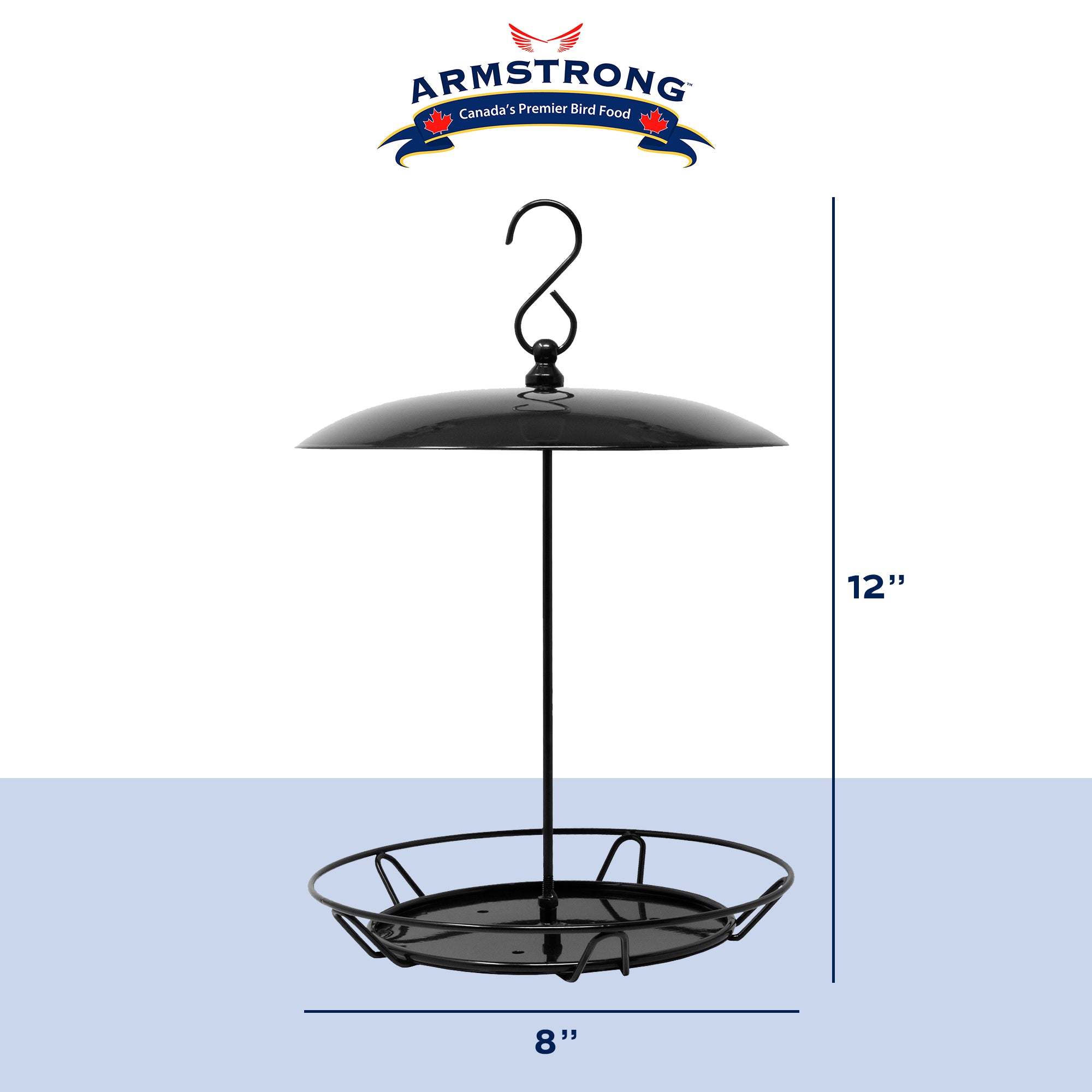 Armstrong Wild Bird Food Royal Jubilee Granola Stack Feeder, Black, 12in