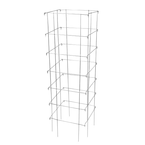 Garden Elements Square 8-Leg Heavy-Duty Collapsible Tomato Cages, 58in H (Pack of 3)