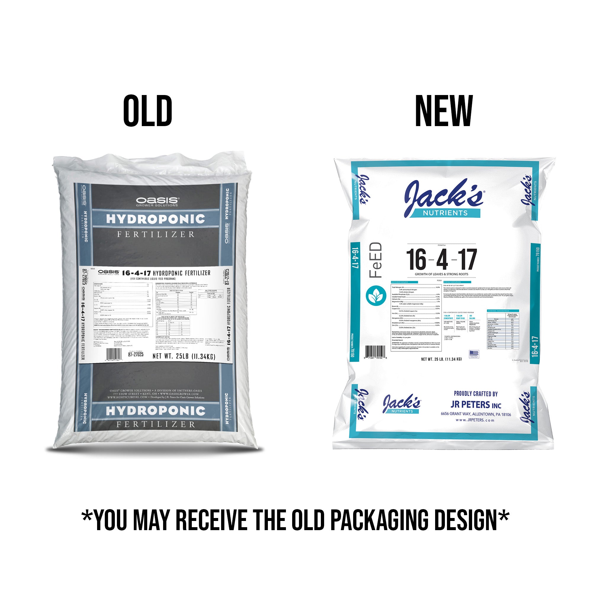 Oasis 16-4-17 Hydroponic Fertilizer, 25lb.