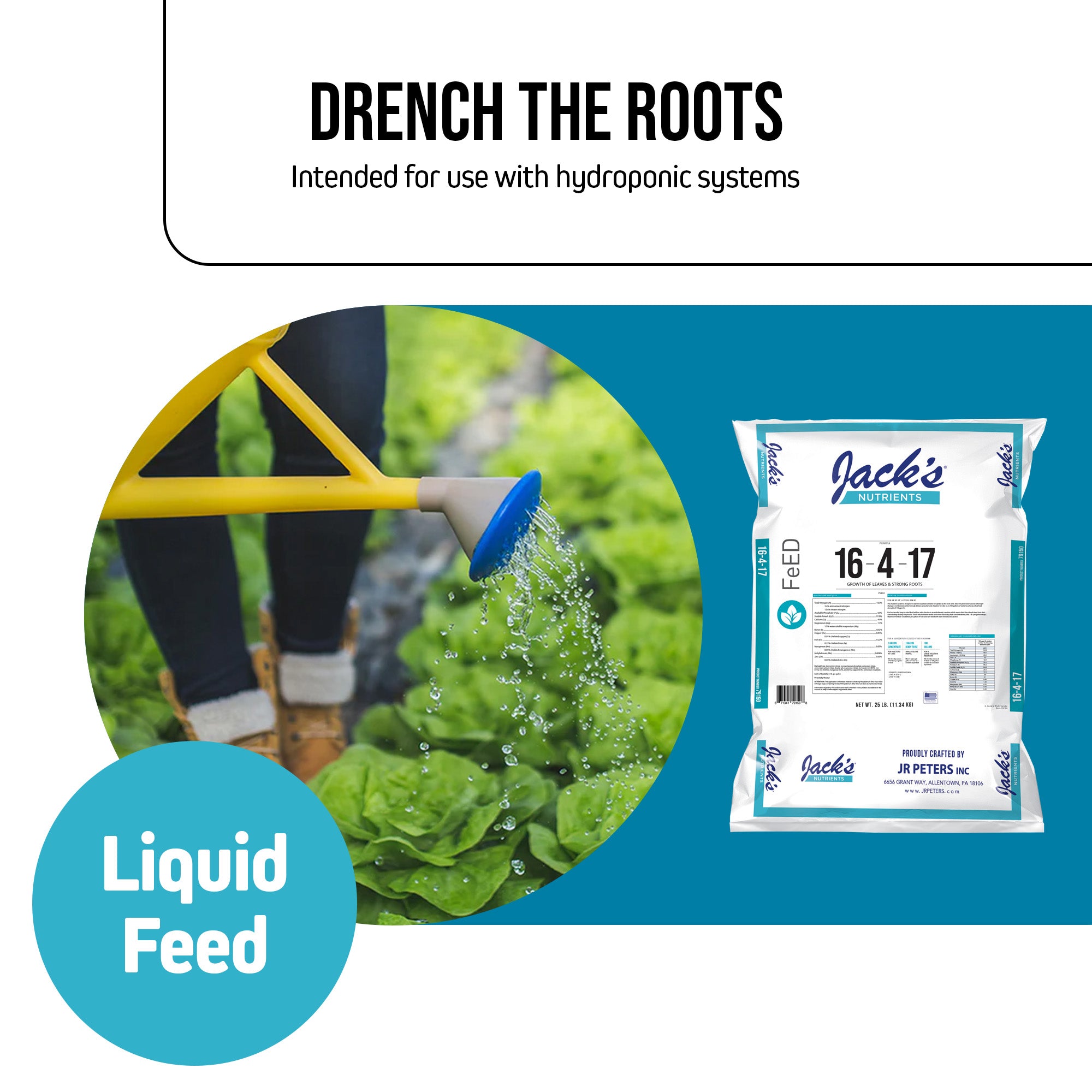 Oasis 16-4-17 Hydroponic Fertilizer, 25lb.