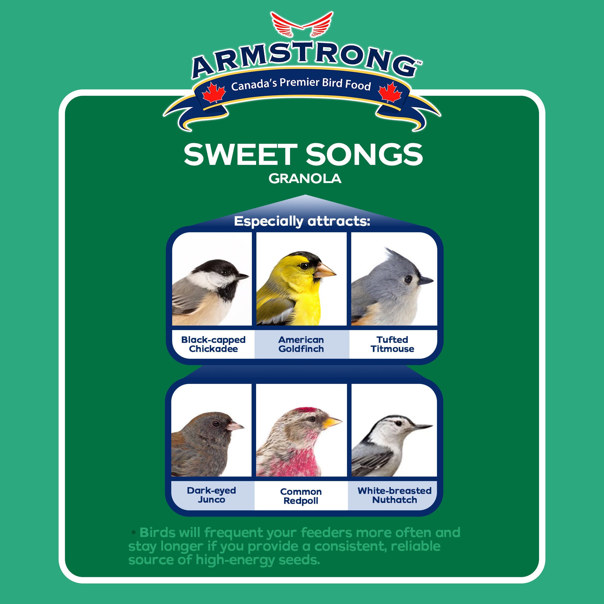 Armstrong Wild Bird Food Royal Jubilee Sweet Songs Granola Stack, 7.05oz