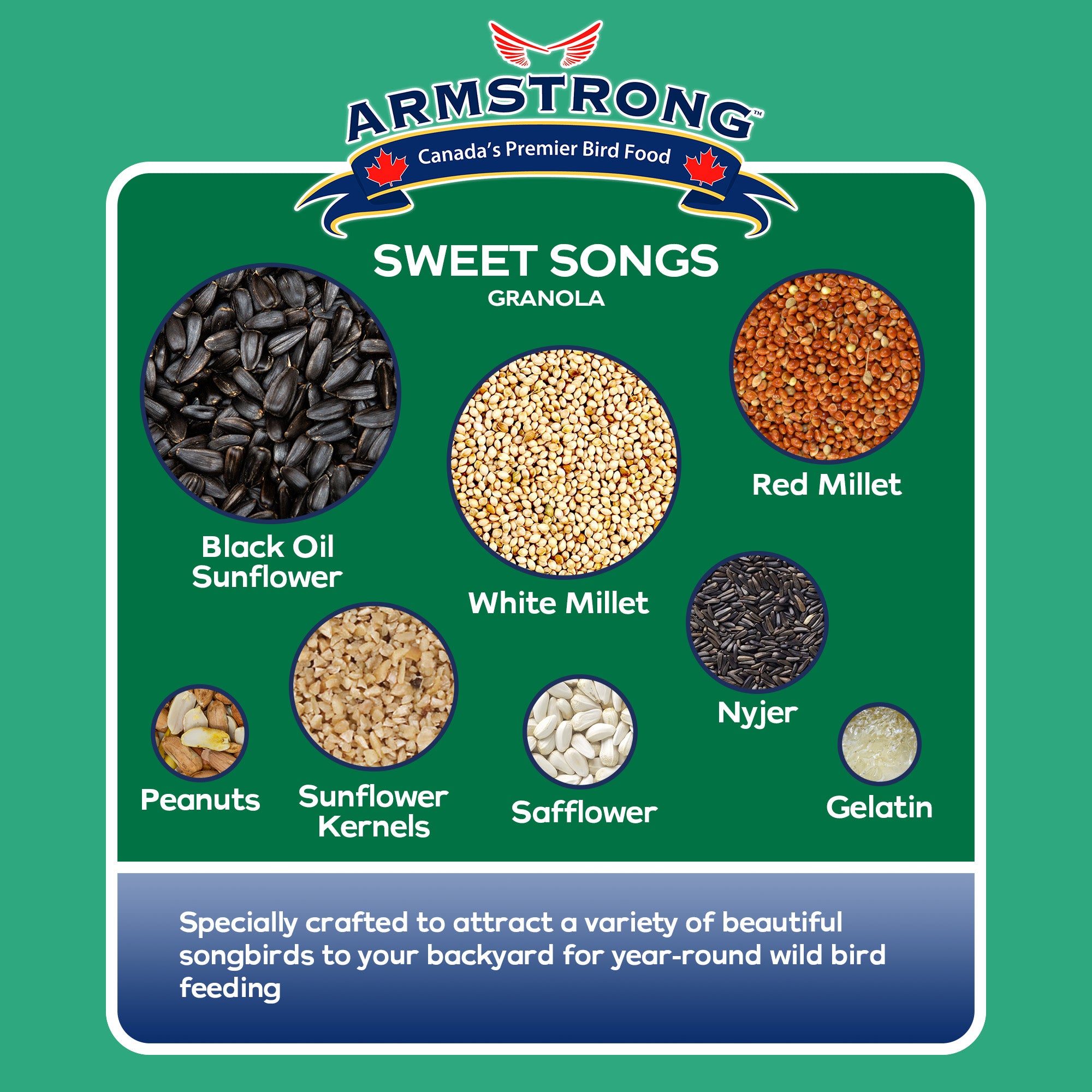 Armstrong Wild Bird Food Royal Jubilee Sweet Songs Granola Stack, 7.05oz