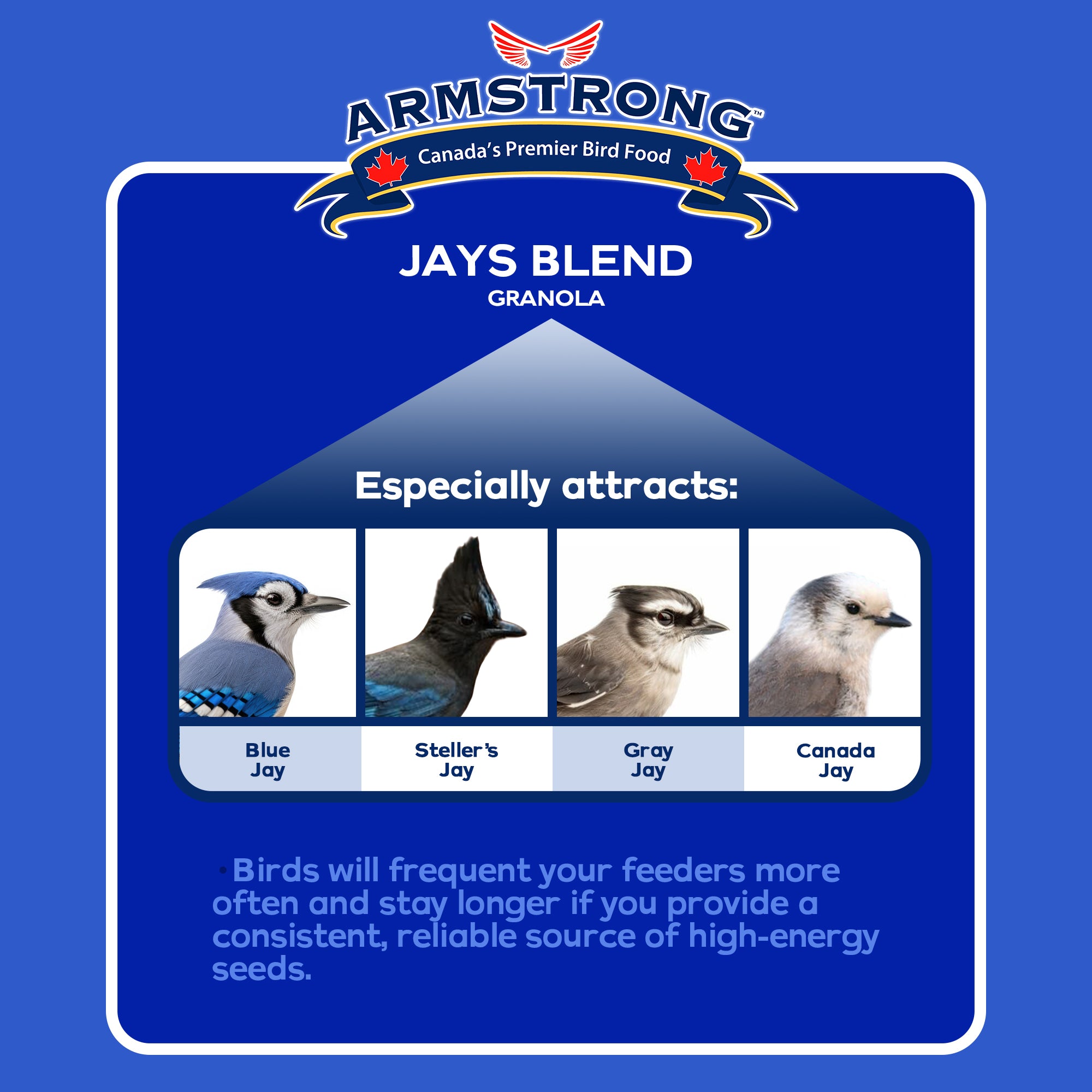 Armstrong Wild Bird Food Royal Jubilee Jays Blend Granola Stack, 4.94oz