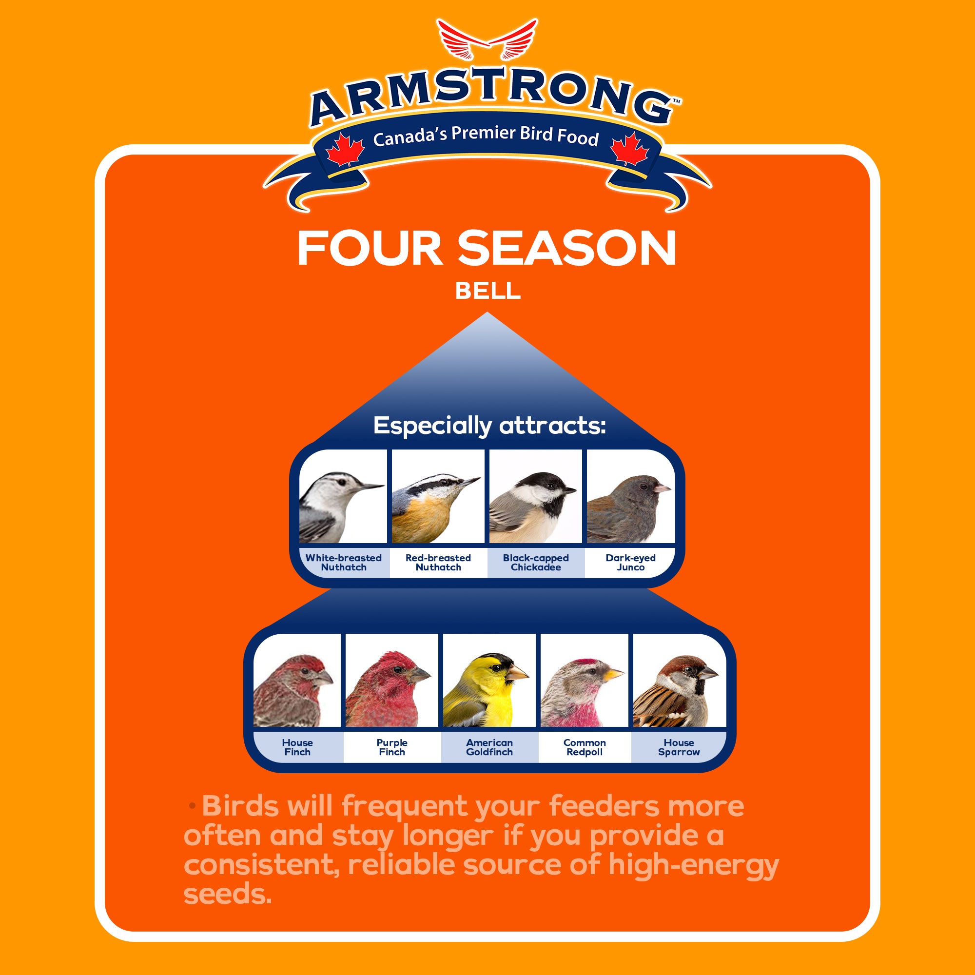 Armstrong Wild Bird Food Four Season Bell, 1lb