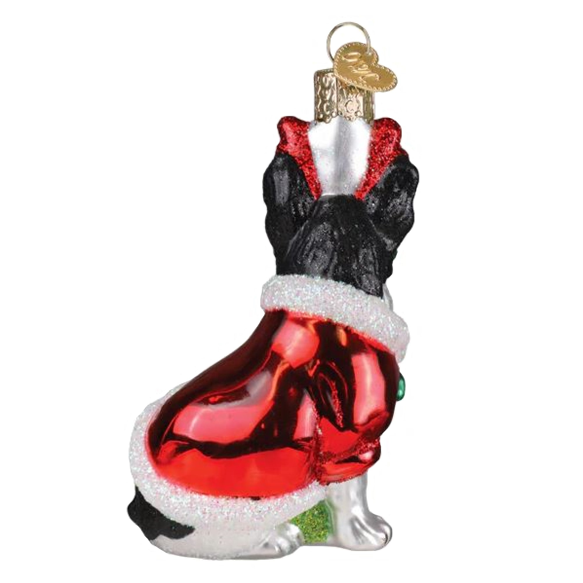 Old World Christmas Blown Glass Ornament for Christmas Tree, Holiday French Bulldog