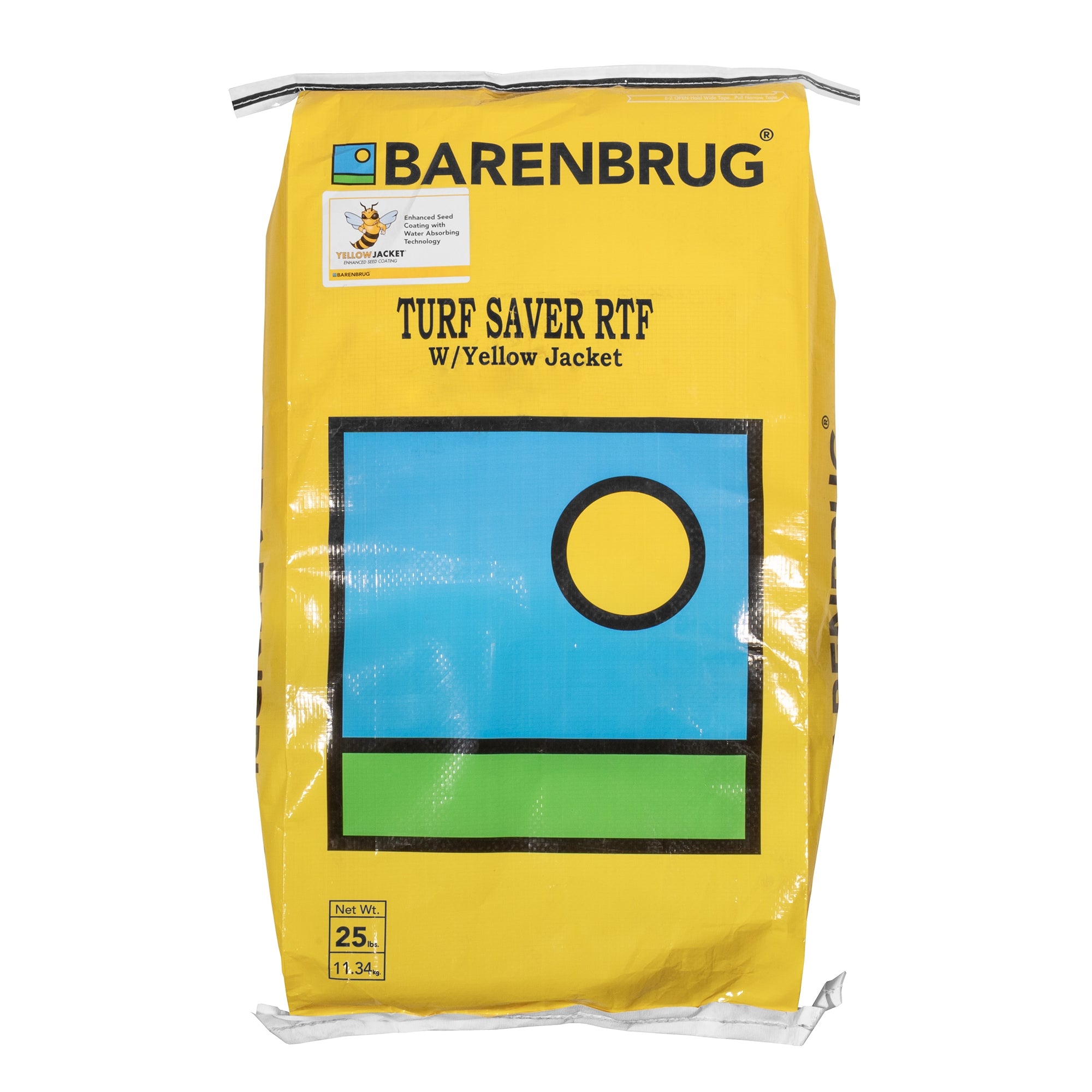 Barenbrug Turf Savor RTF Grass Seed Blend with Yellow Jacket Seed Coating, 25lb