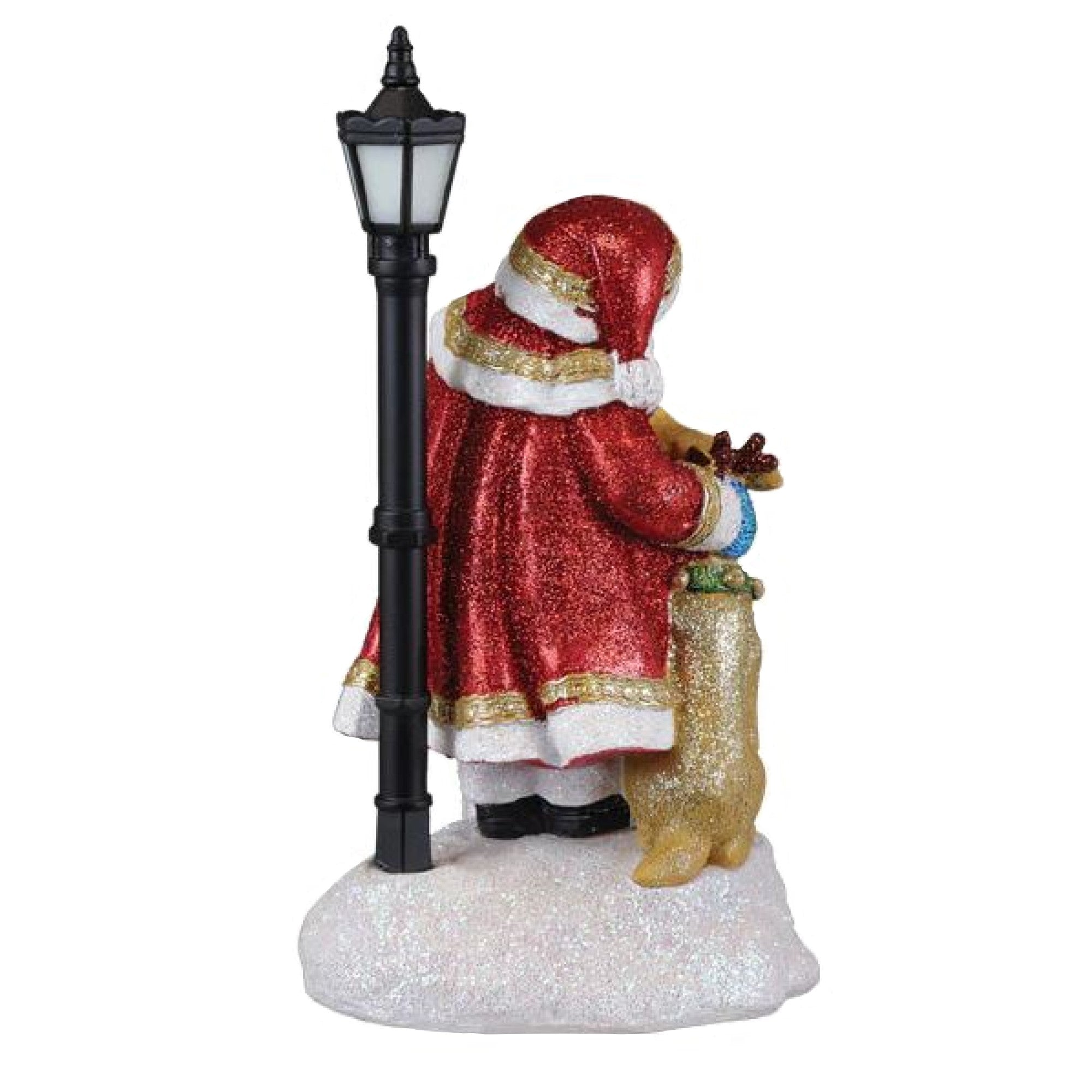 Old World Christmas Resin Lighted Holiday Figurine, Endeering Santa, 8in