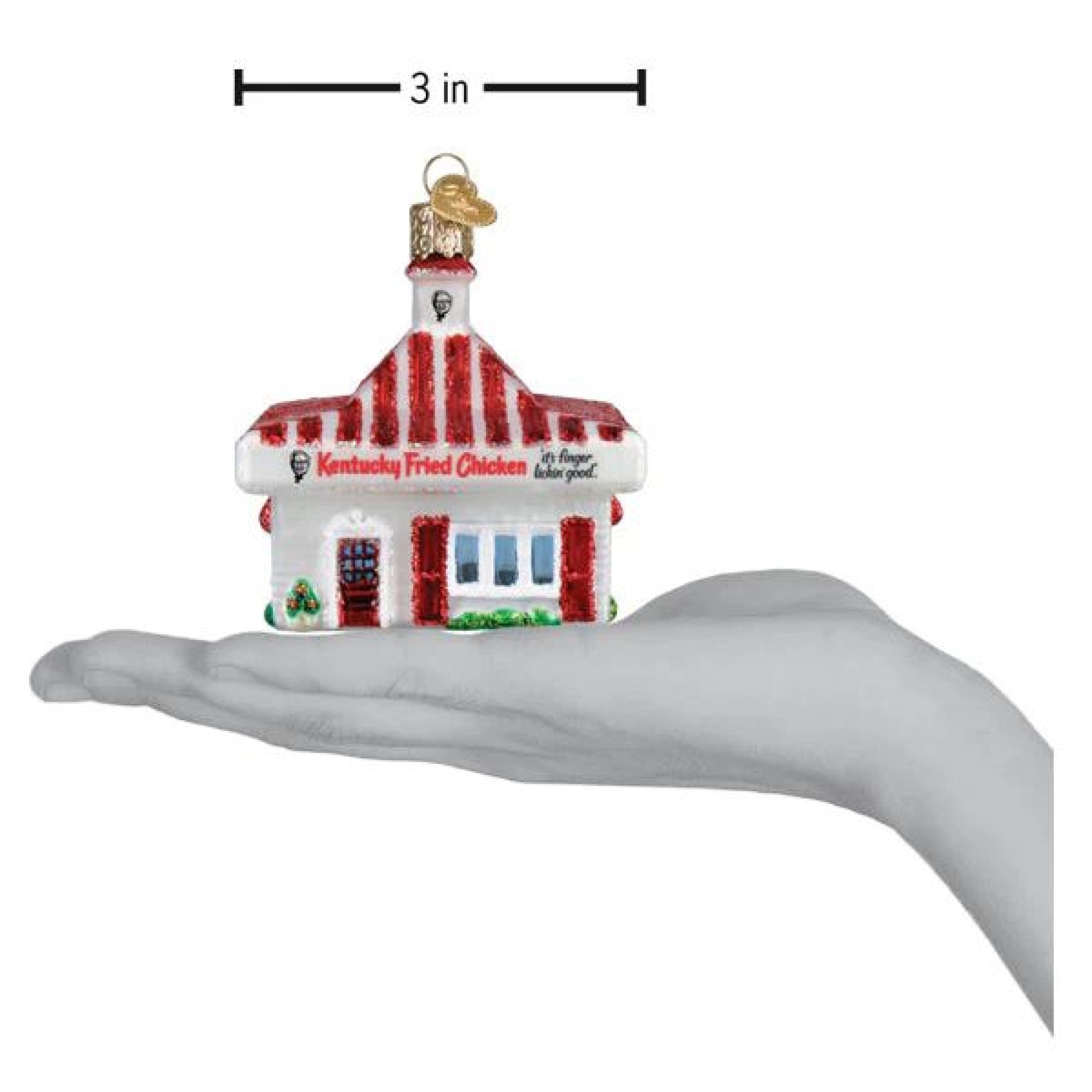 Old World Christmas Blown Glass Ornament for Christmas Tree, KFC Resturant