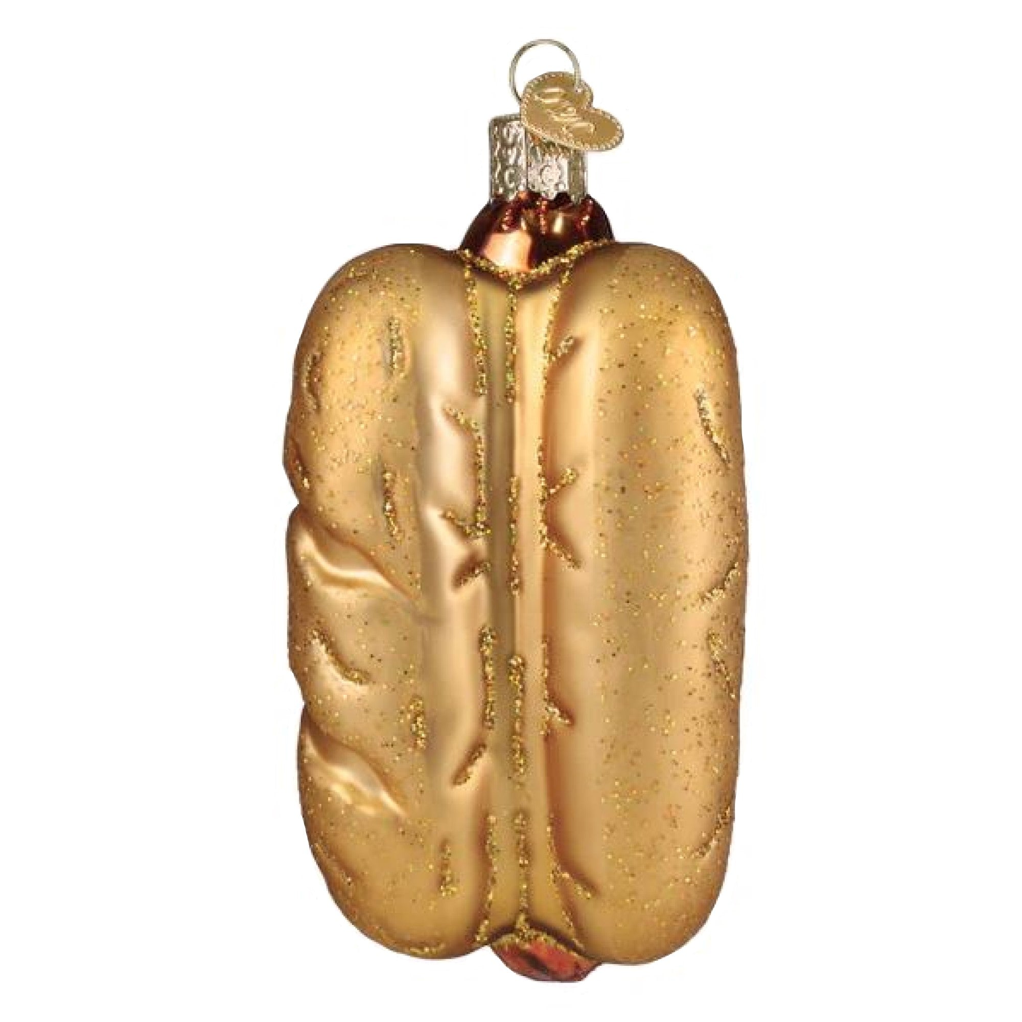Old World Christmas Blown Glass Ornament for Christmas Tree, Bratwurst Sandwich