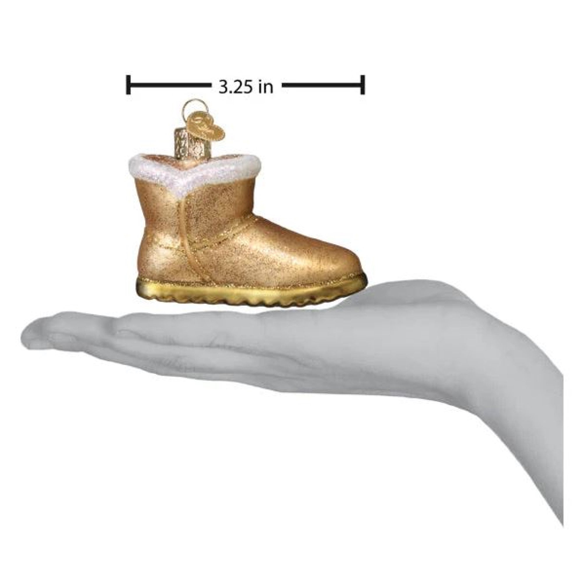 Old World Christmas Blown Glass Ornament for Christmas Tree, Sheepskin Boot