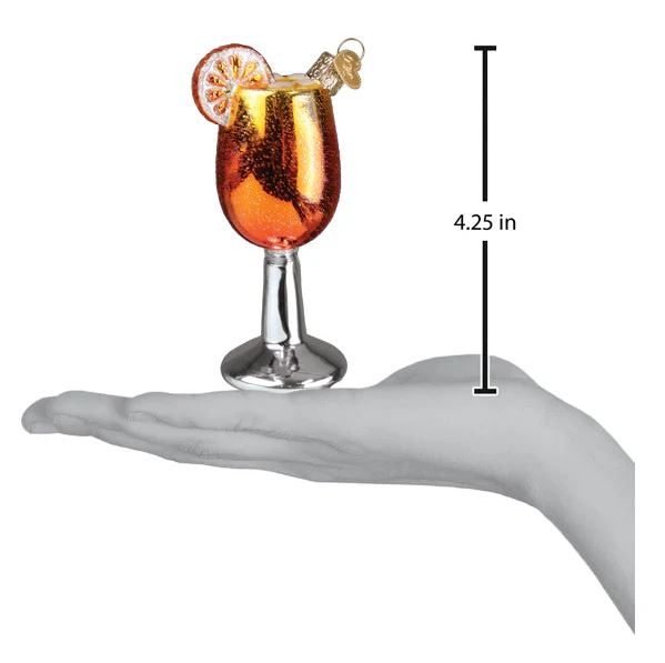 Old World Christmas Blown Glass Ornament for Christmas Tree, Aperol Spritz