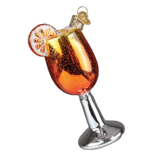 Old World Christmas Blown Glass Ornament for Christmas Tree, Aperol Spritz