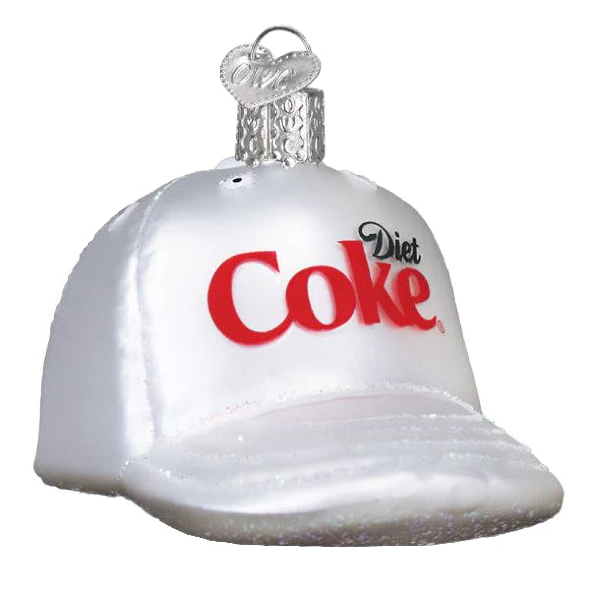 Old World Christmas Blown Glass Ornament for Christmas Tree, Diet Coke Baseball Cap