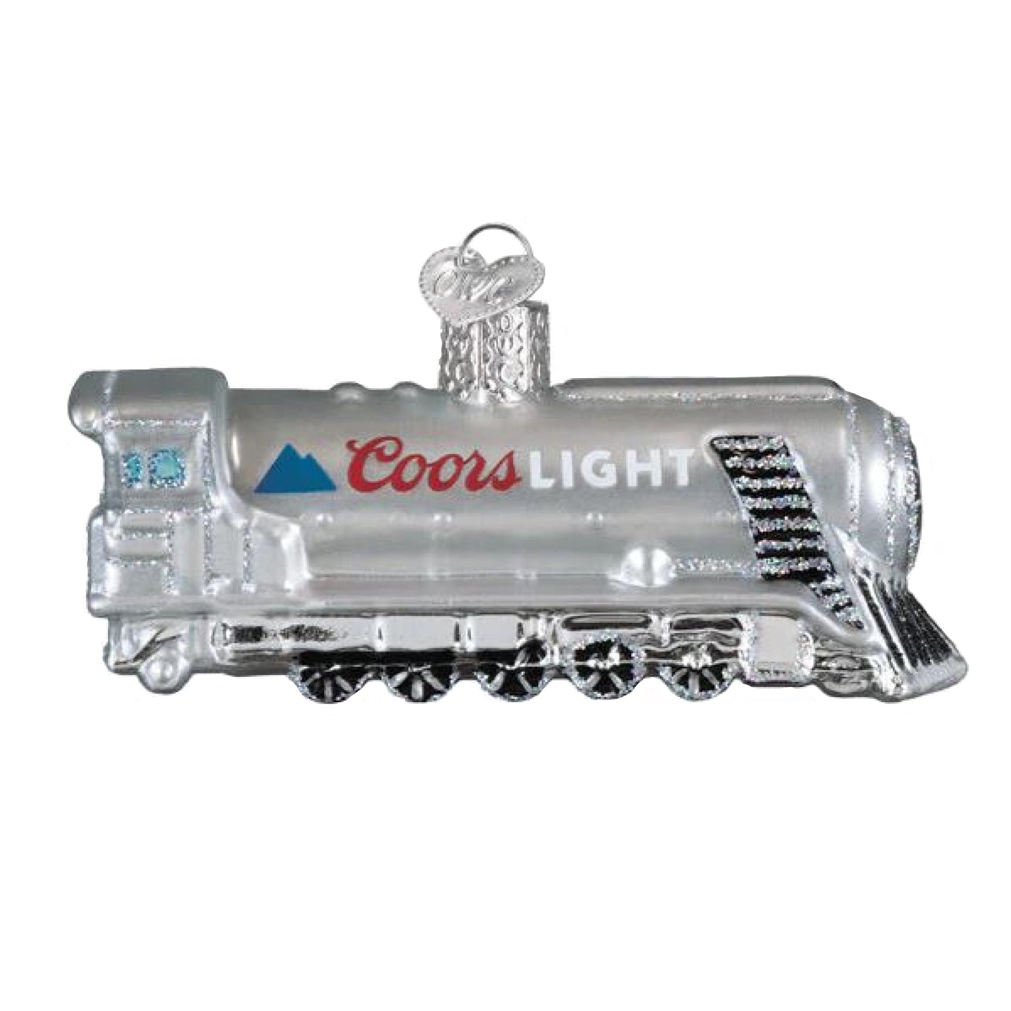 Old World Christmas Blown Glass Ornament for Christmas Tree, Coors Light Chill Train