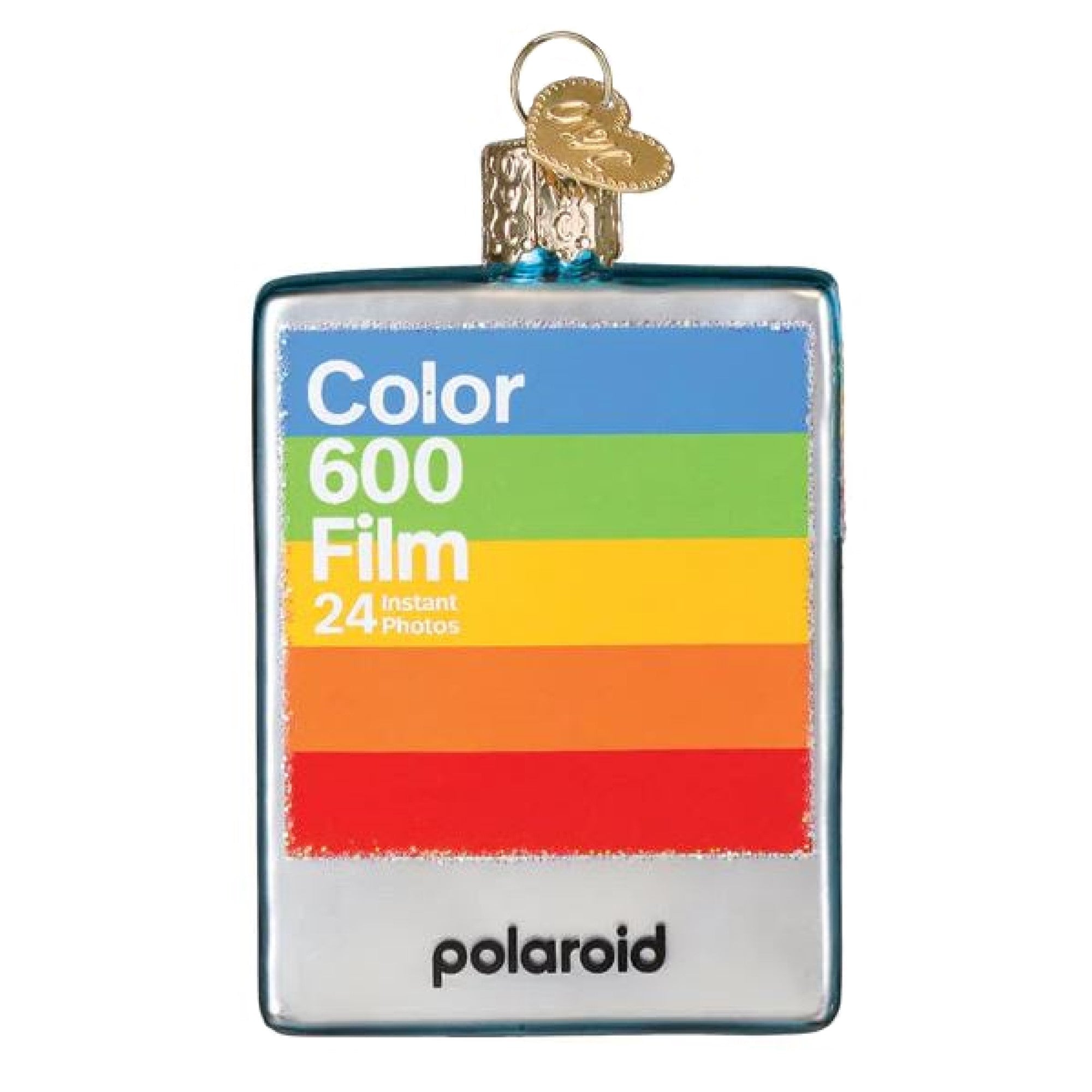 Old World Christmas Blown Glass Ornament for Christmas Tree, Polaroid Film Box