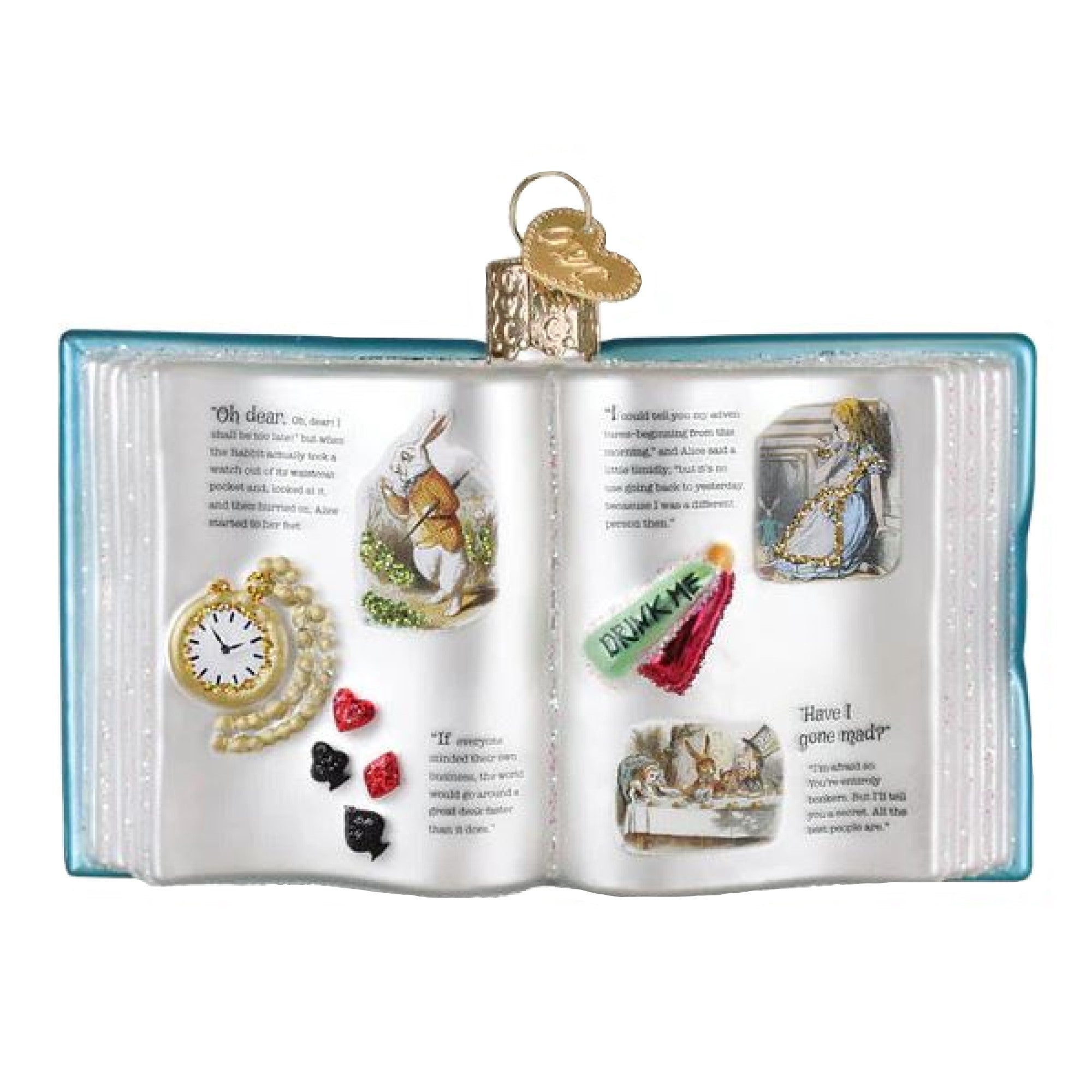 Old World Christmas Blown Glass Ornament for Christmas Tree, Alice's Adventures in Wonderland