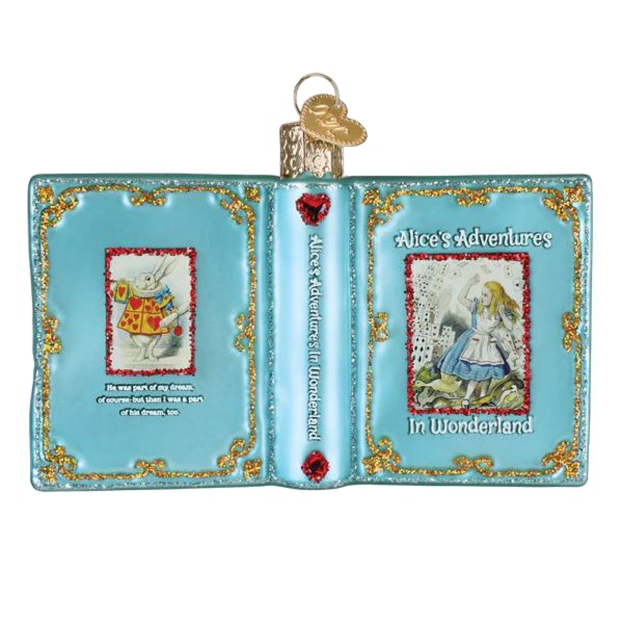 Old World Christmas Blown Glass Ornament for Christmas Tree, Alice's Adventures in Wonderland
