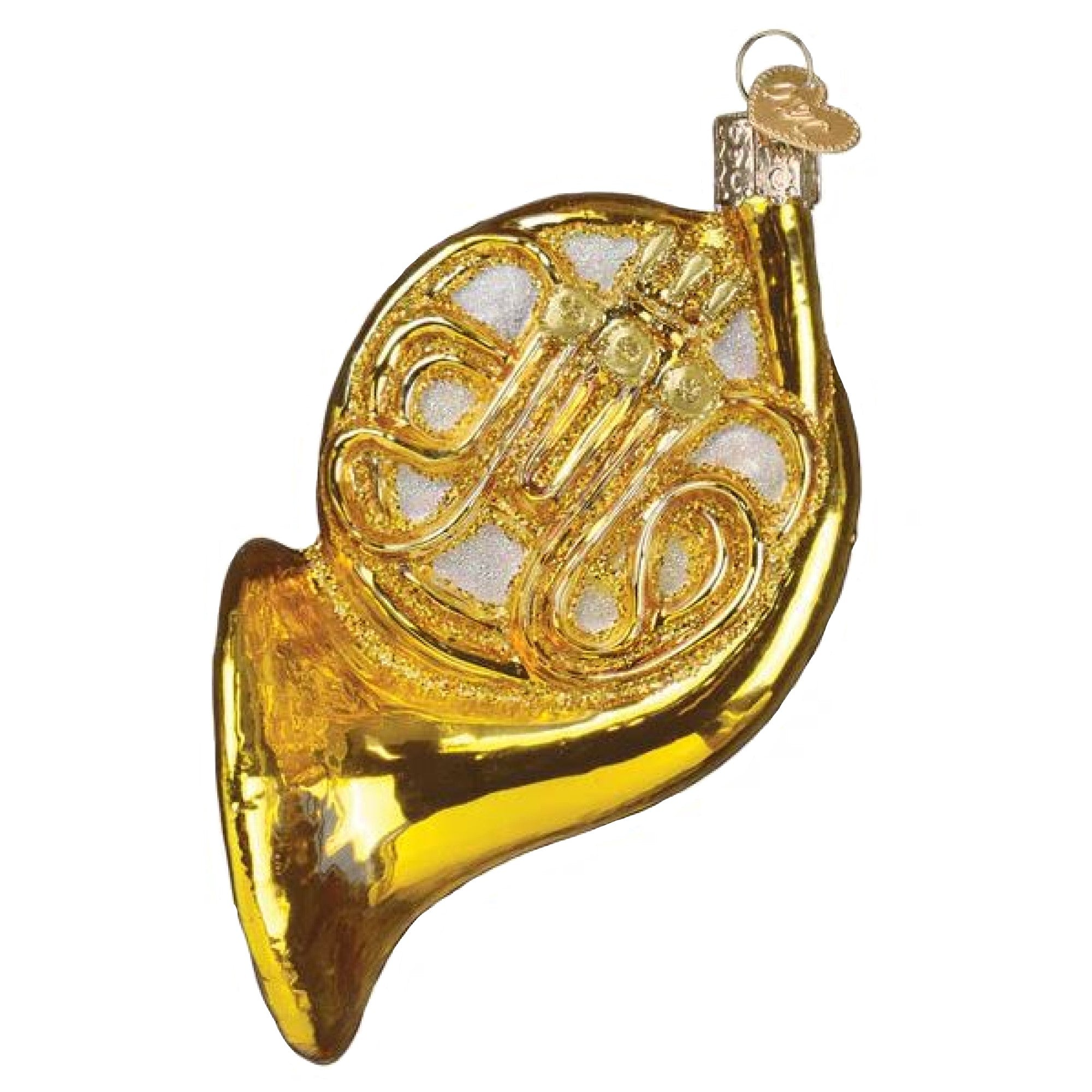 Old World Christmas Blown Glass Ornament for Christmas Tree, French Horn