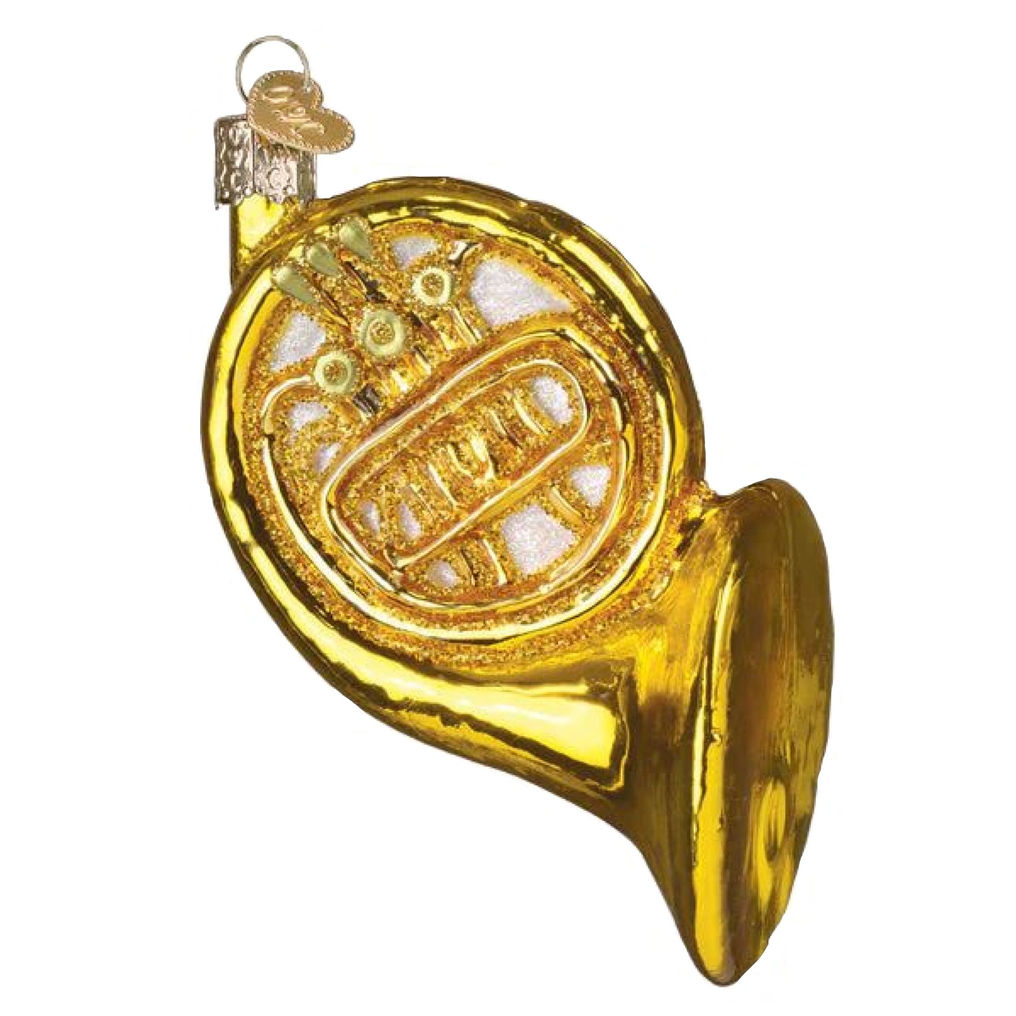 Old World Christmas Blown Glass Ornament for Christmas Tree, French Horn