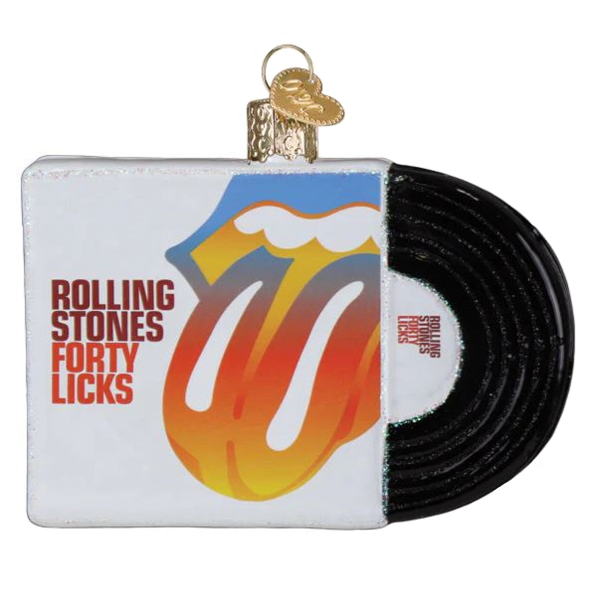 Old World Christmas Blown Glass Ornament for Christmas Tree, Forty Licks Album Cover