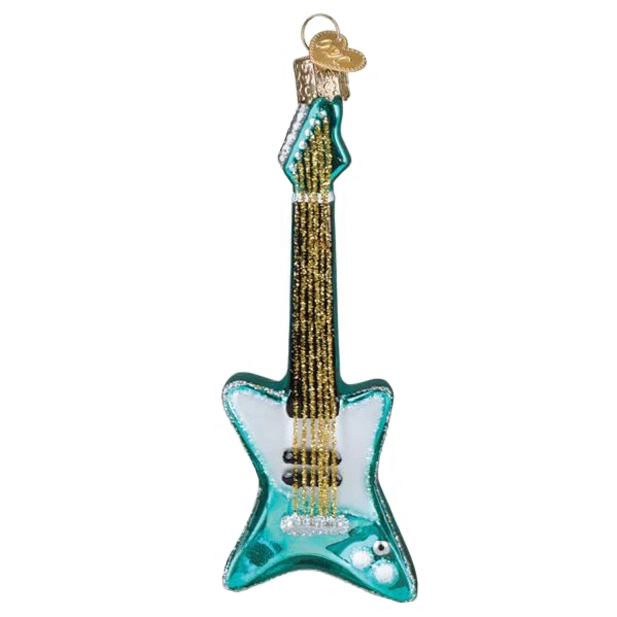 Old World Christmas Blown Glass Ornament for Christmas Tree, Rockin' Electric Guitar