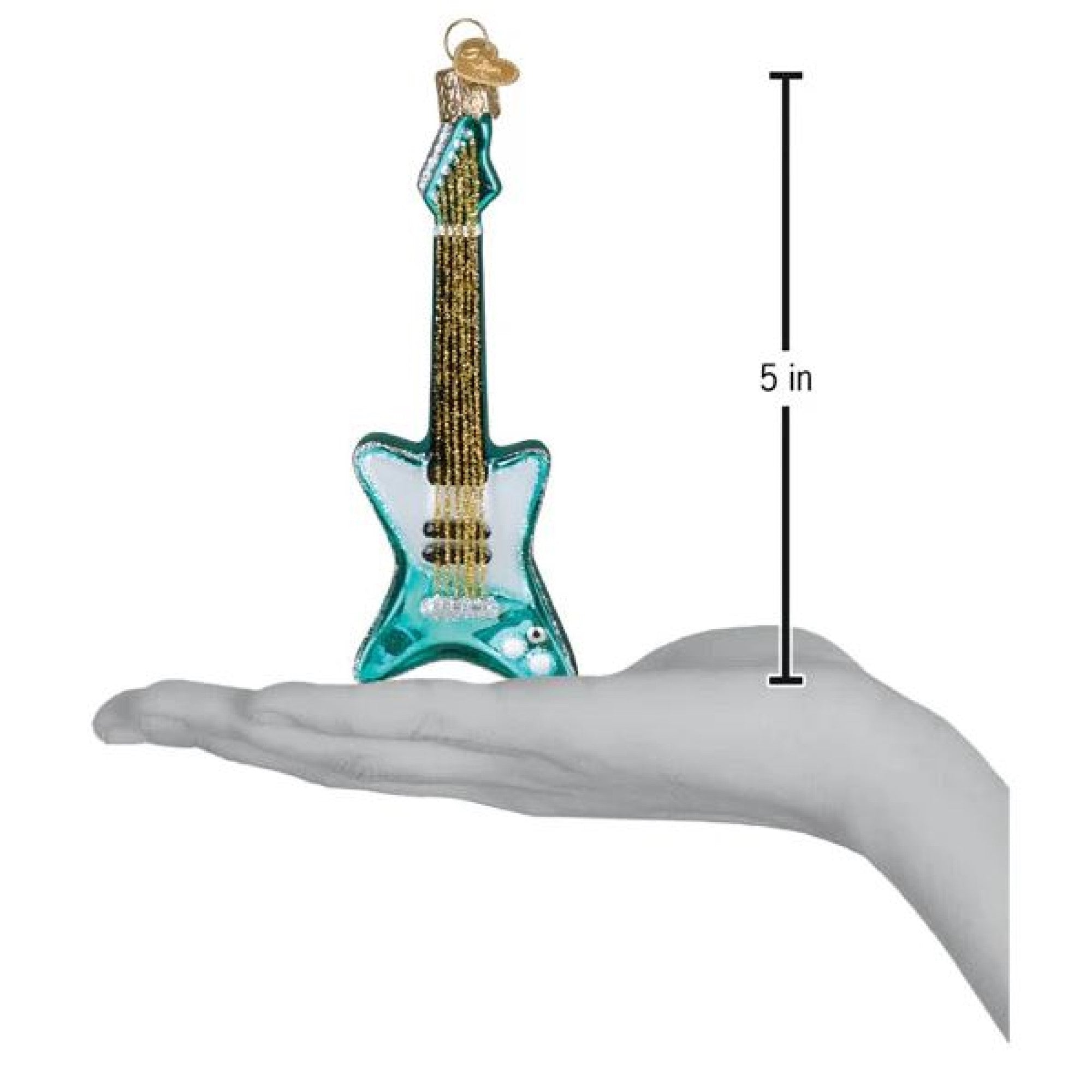 Old World Christmas Blown Glass Ornament for Christmas Tree, Rockin' Electric Guitar