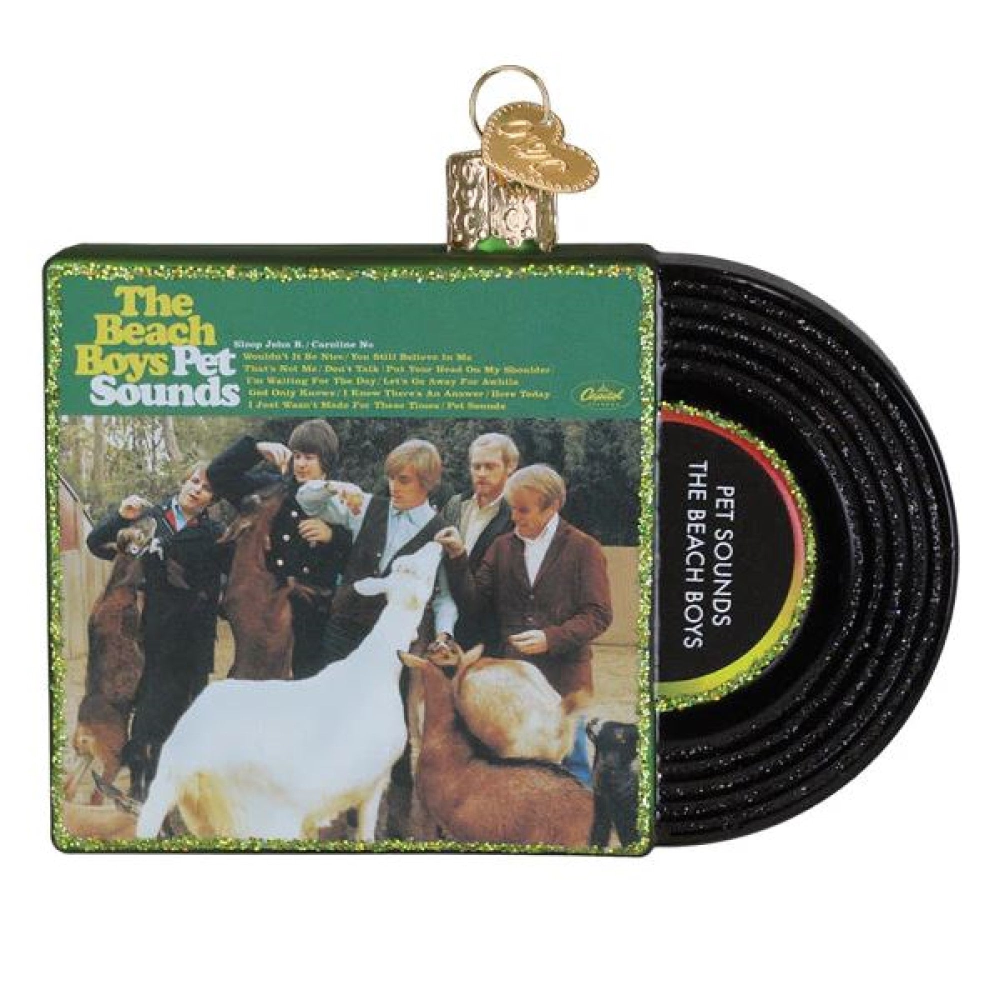 Old World Christmas Blown Glass Ornament for Christmas Tree, Pet Sounds Album Cover